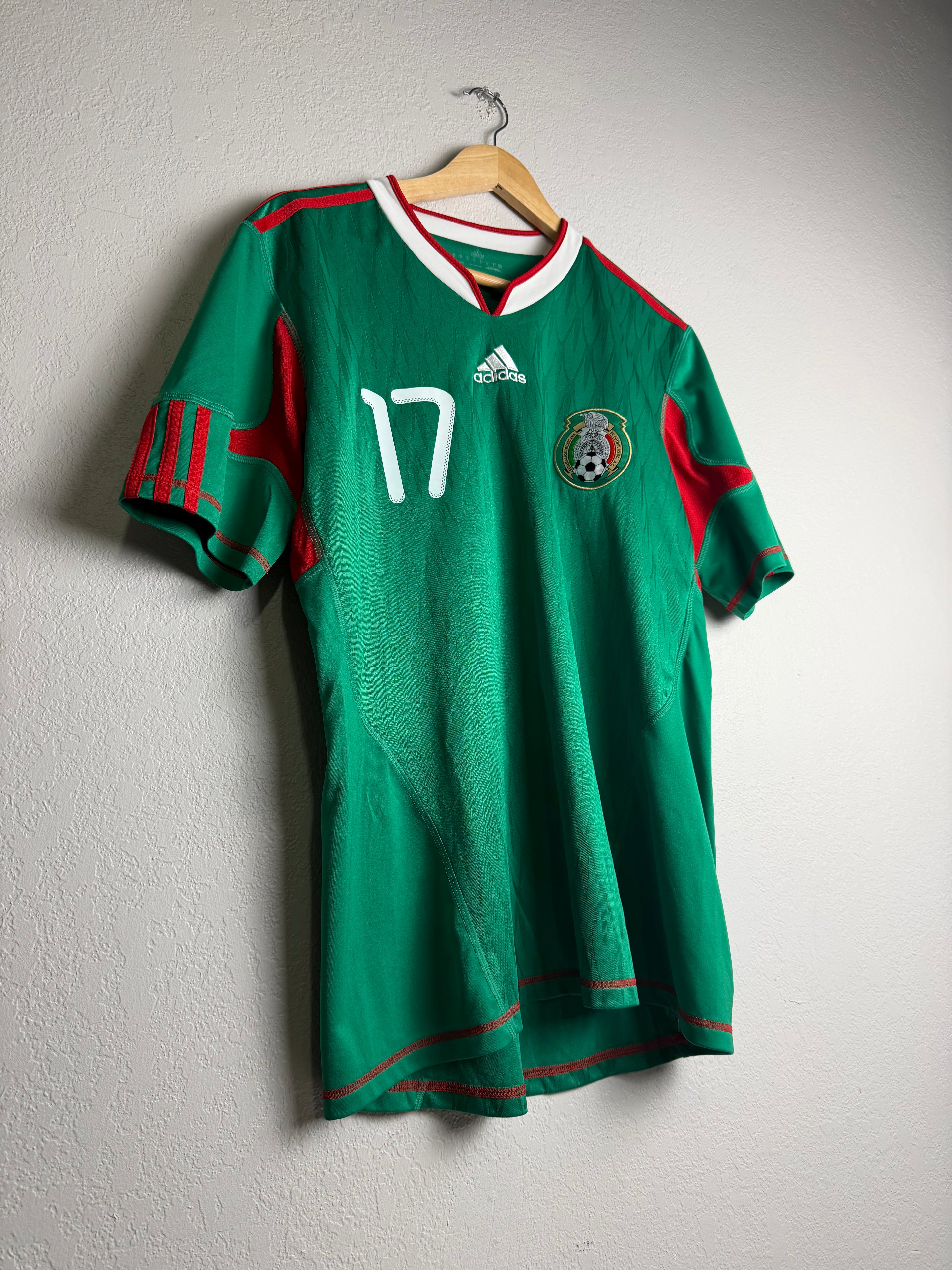 Mexico National Team 2010 Home Jersey #17 Dos Santos