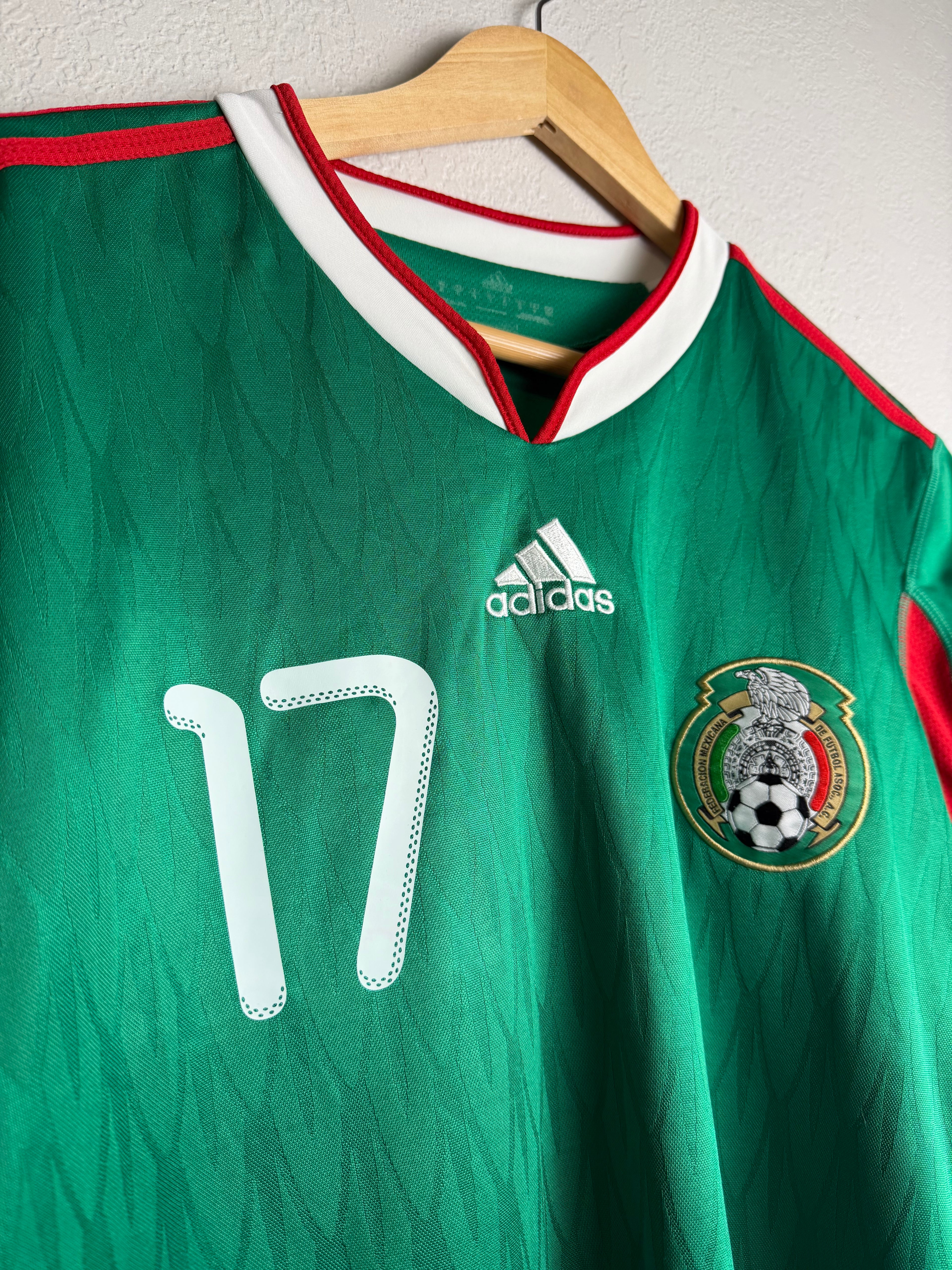 Mexico National Team 2010 Home Jersey #17 Dos Santos