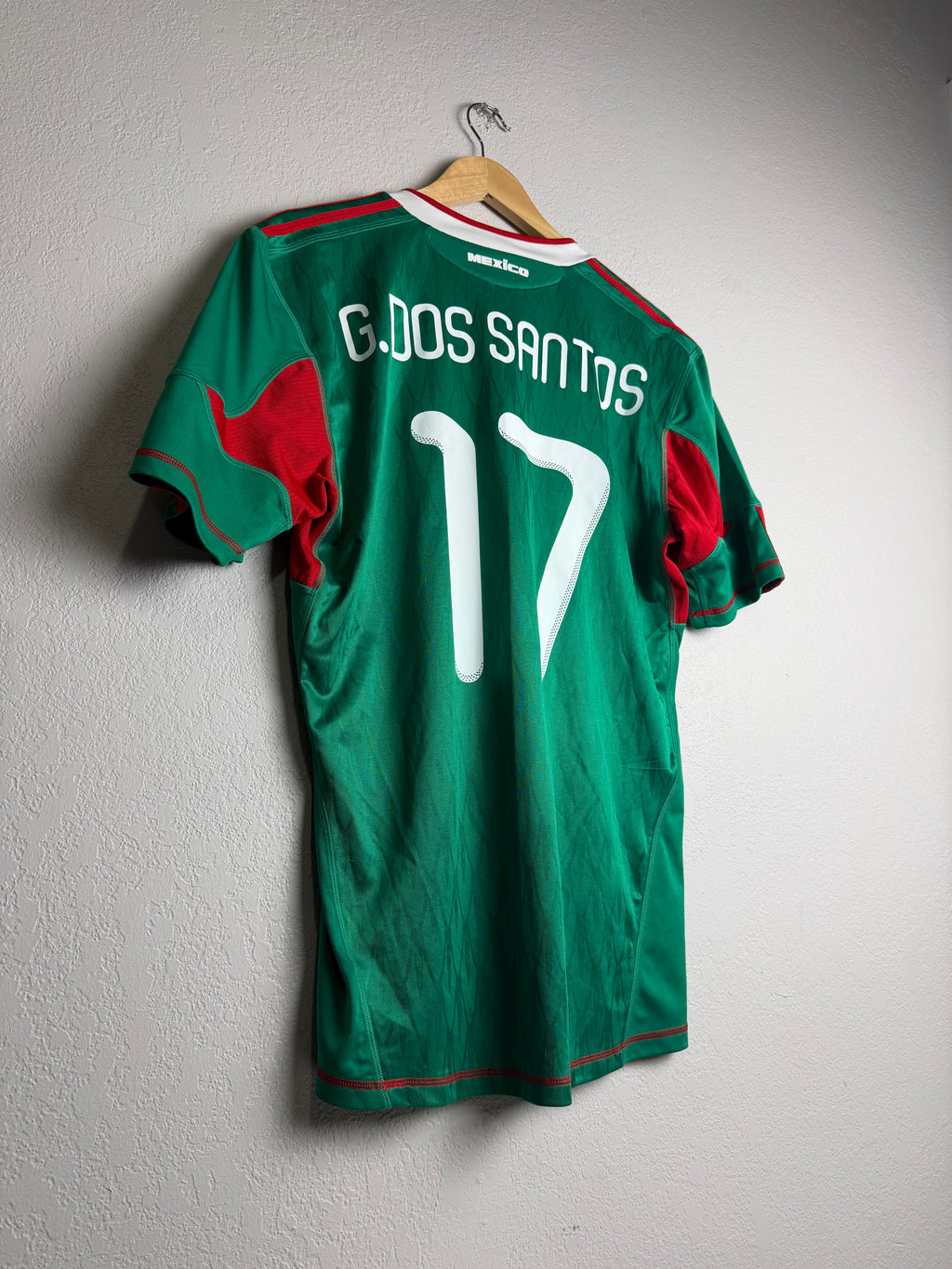Mexico National Team 2010 Home Jersey #17 Dos Santos