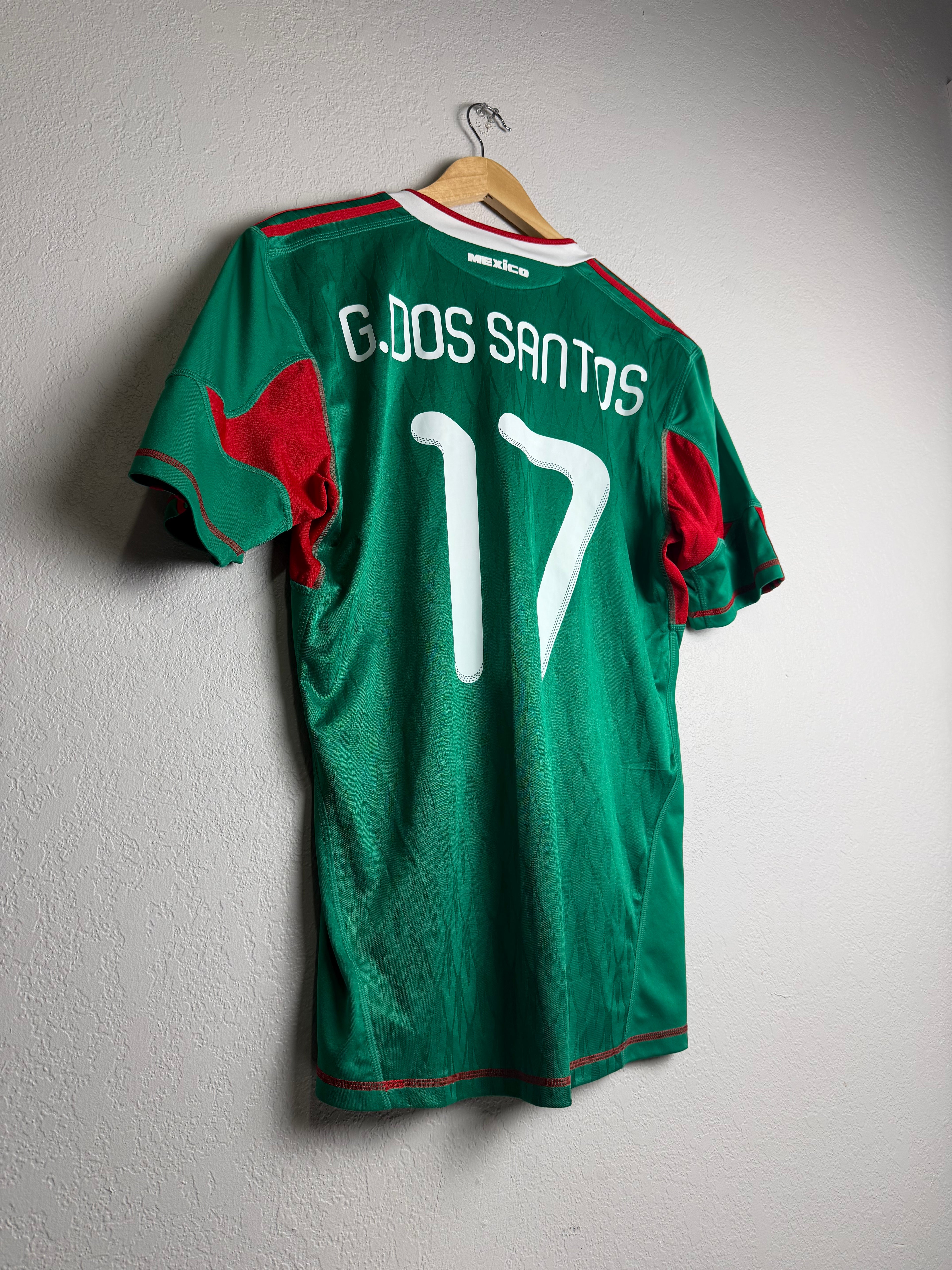 Mexico National Team 2010 Home Jersey #17 Dos Santos
