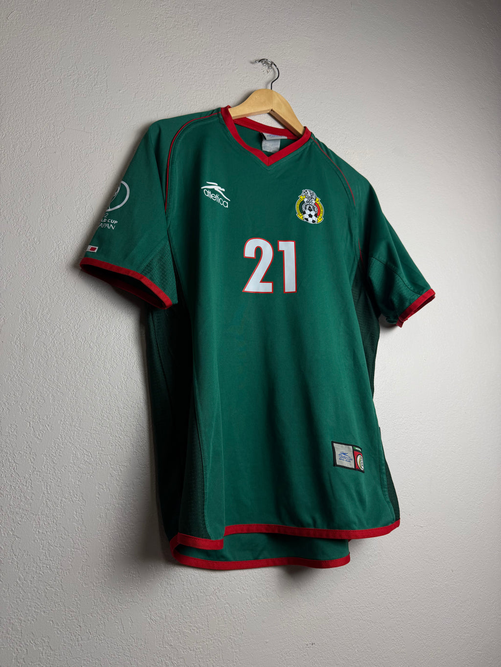 Mexico National Team 2002 Home Jersey #21 Arellano