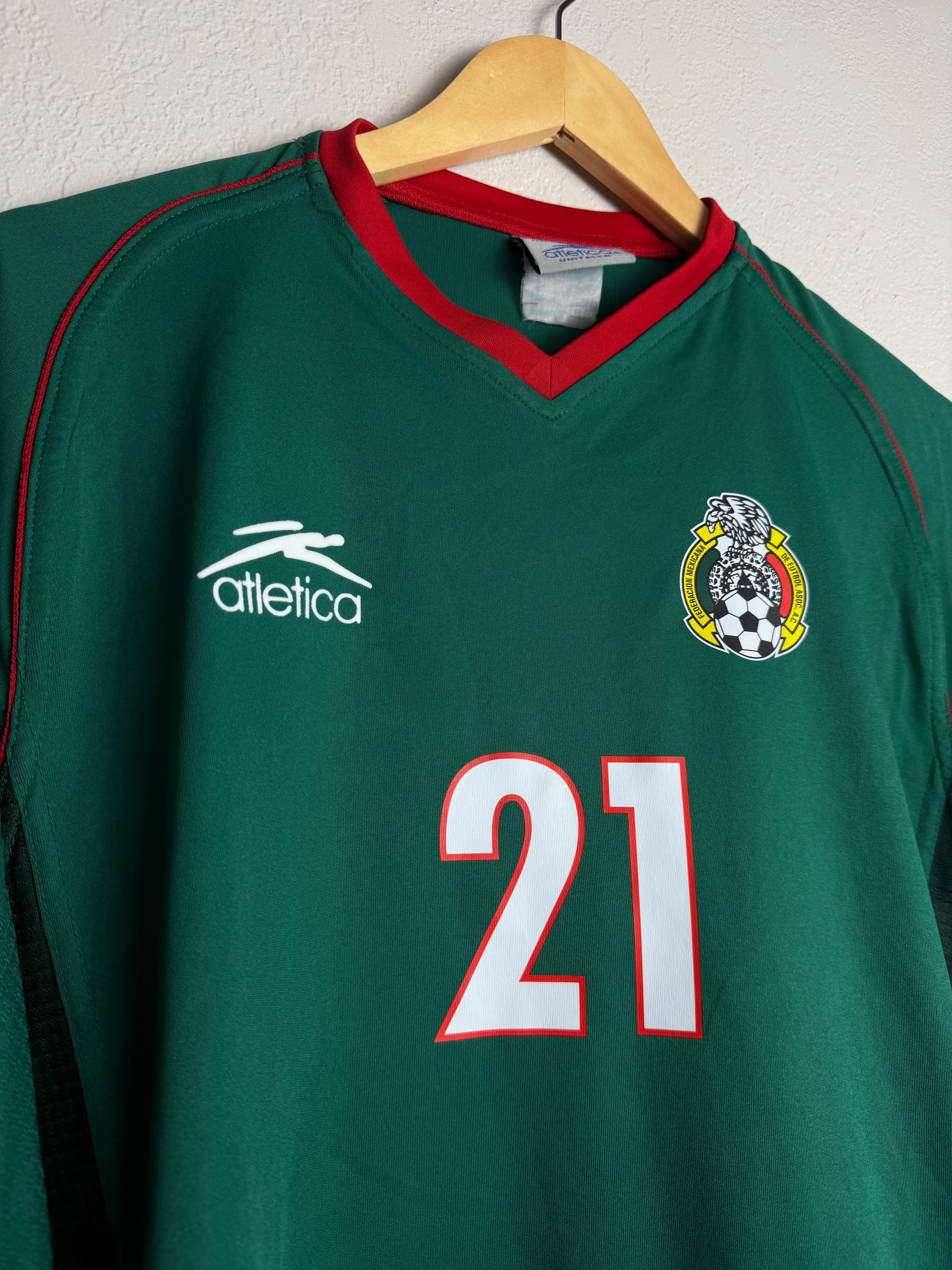Mexico National Team 2002 Home Jersey #21 Arellano