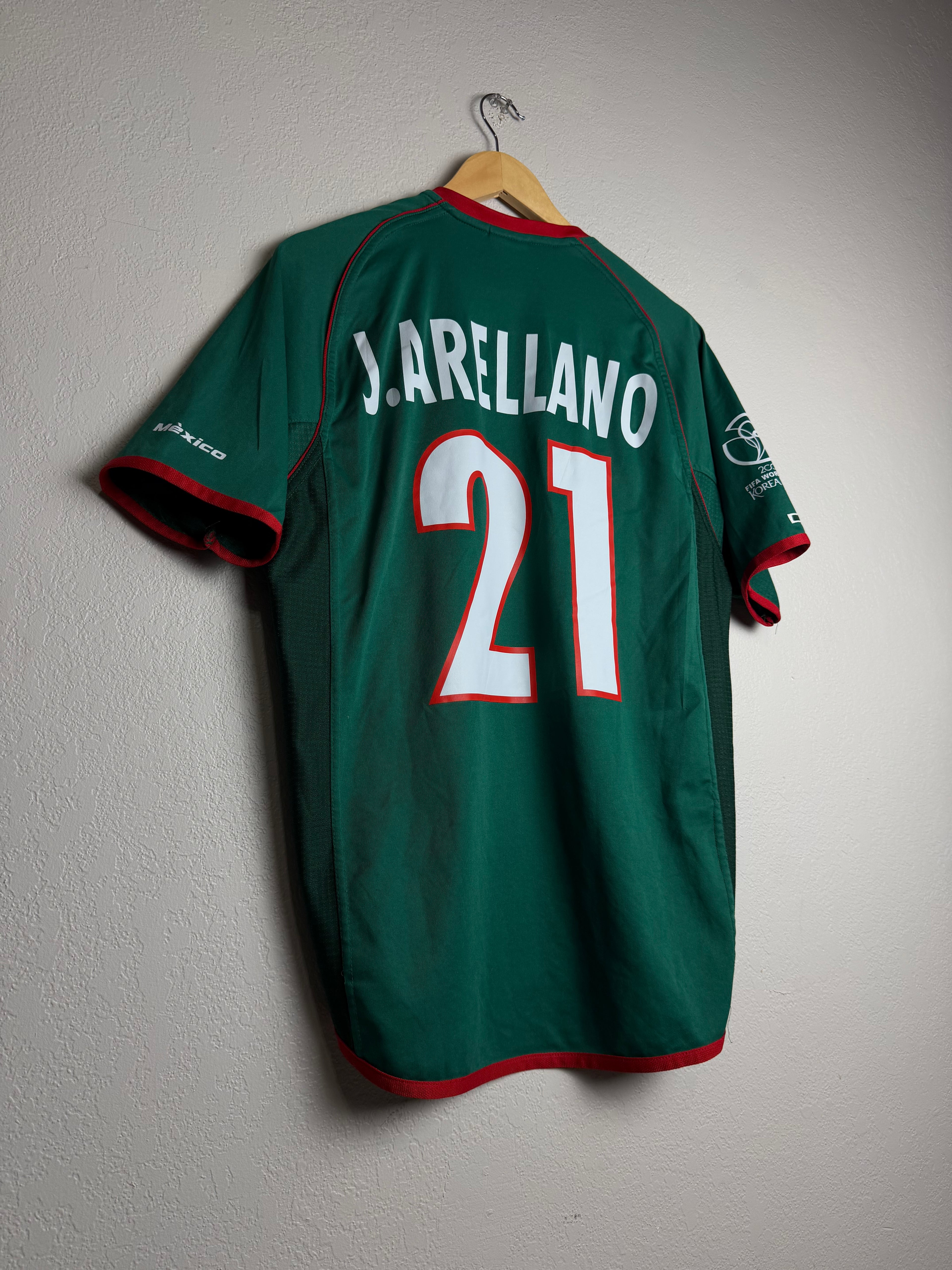 Mexico National Team 2002 Home Jersey #21 Arellano