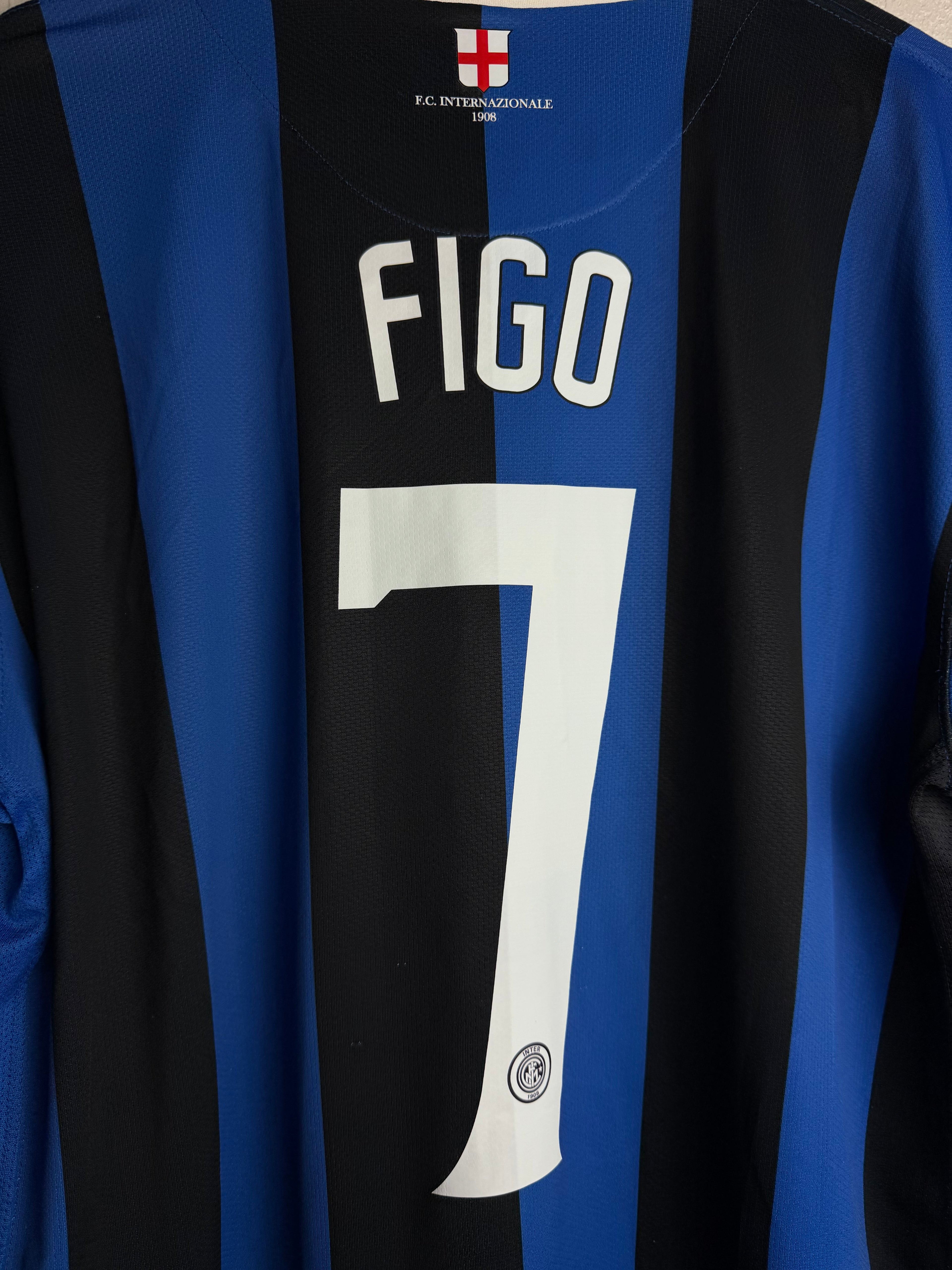 Inter Milan 2006/07 Home Soccer Jersey #7 Figo