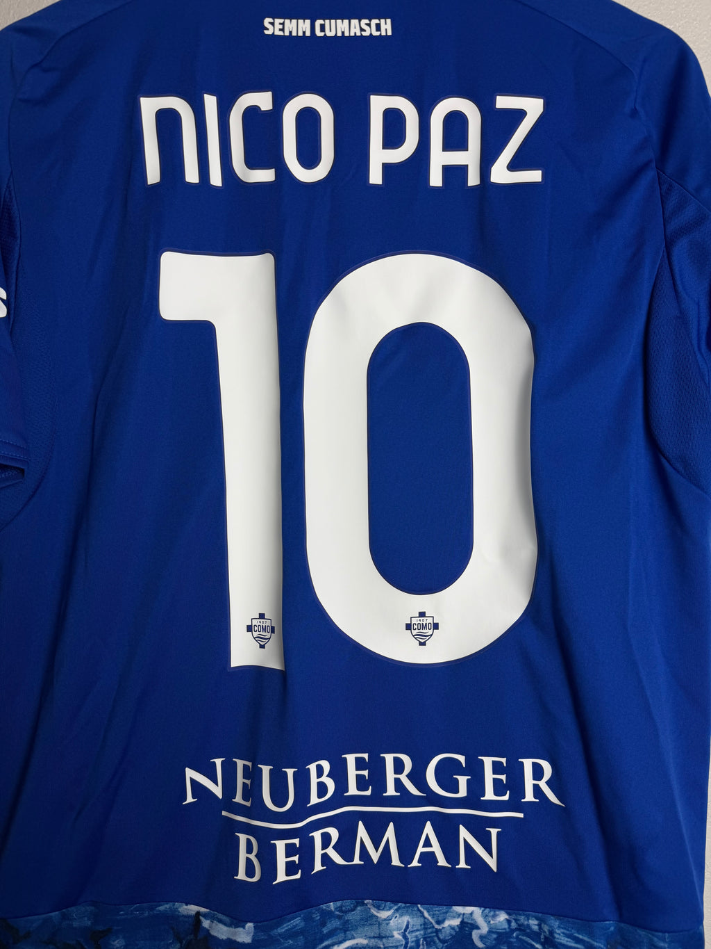 Como FC 2025/26 Home Jersey #10 Nico Paz