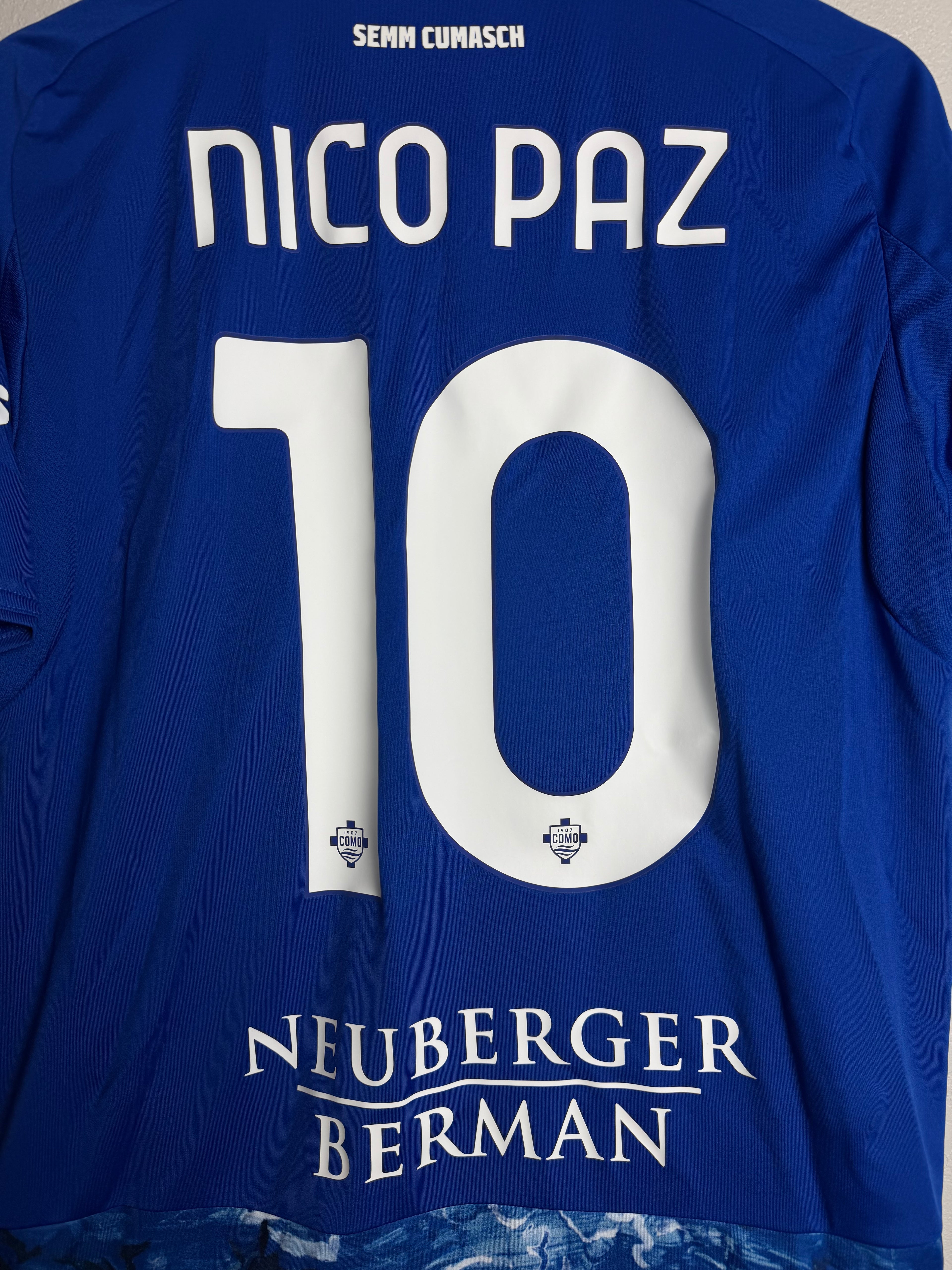 Como FC 2025/26 Home Jersey #10 Nico Paz