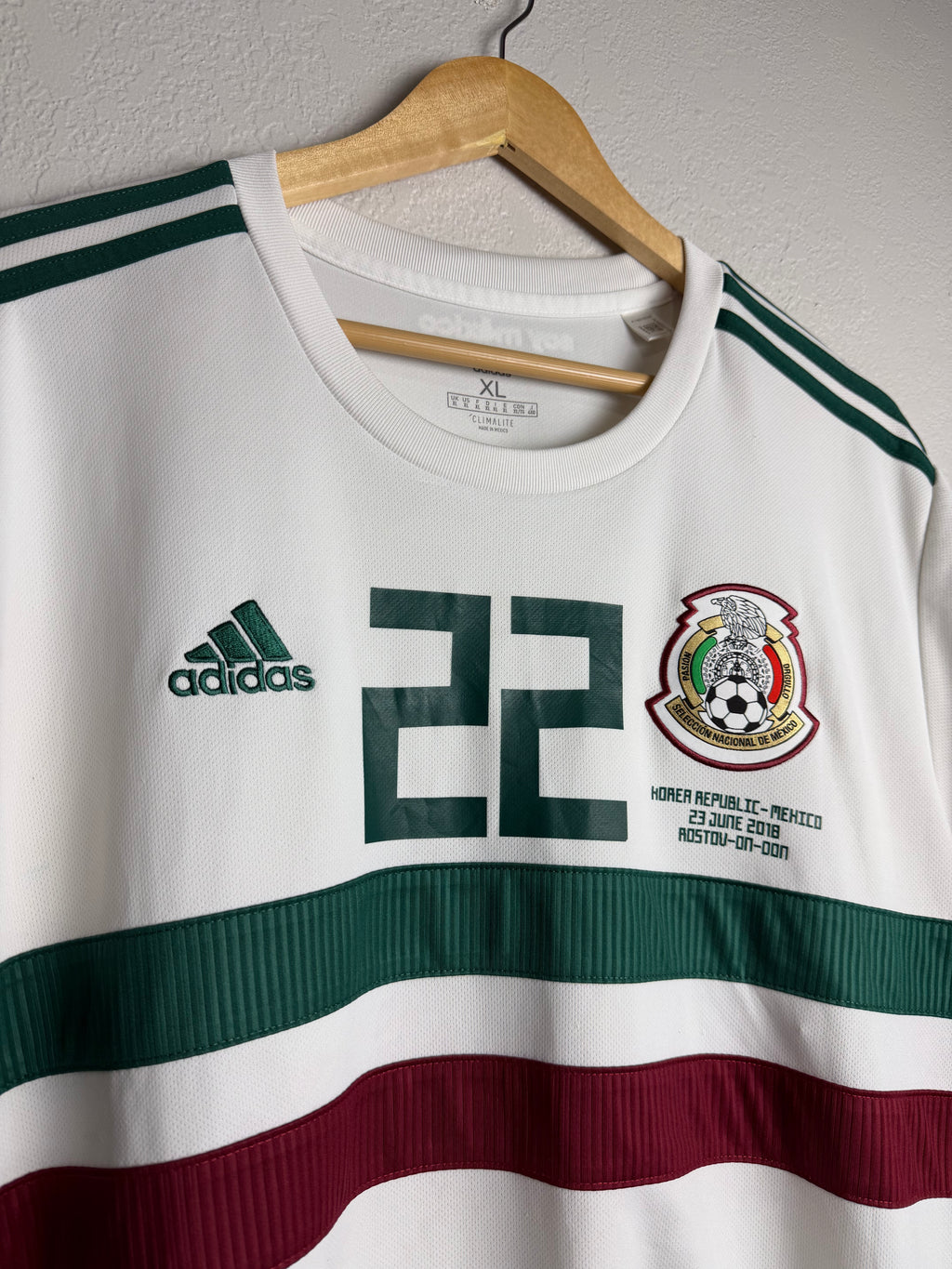 Mexico National Team 2018 World Cup Away Jersey #22 Lozano