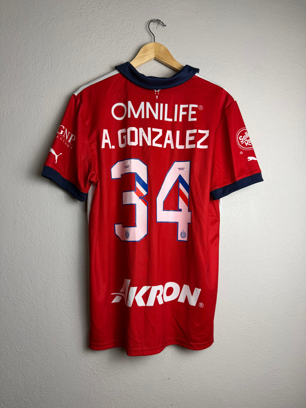 CD Guadalajara Chivas 2023/24 Home Jersey #34 A. Gonzalez