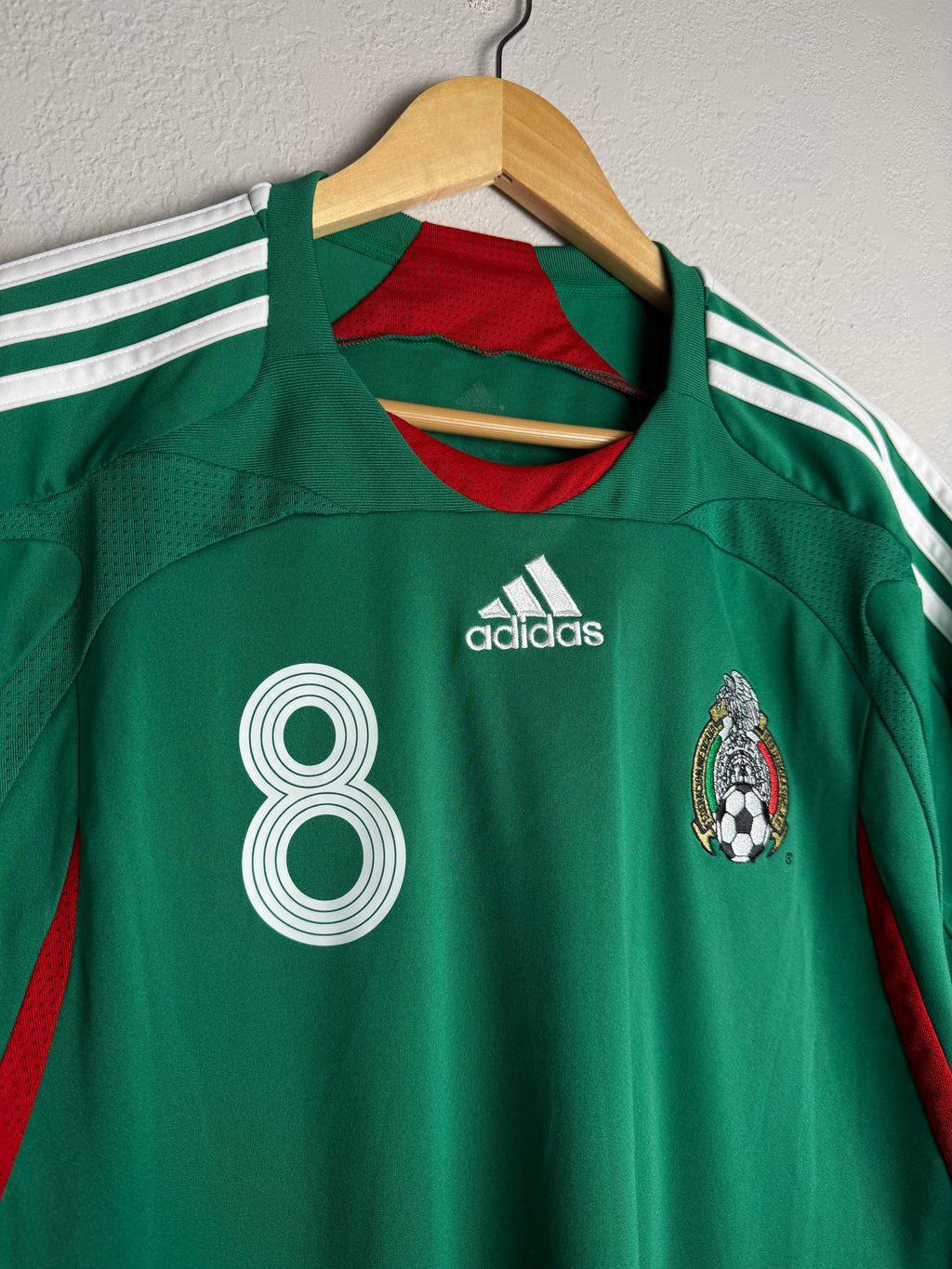 Mexico National Team 2006/07 Home Jersey #8 Pardo