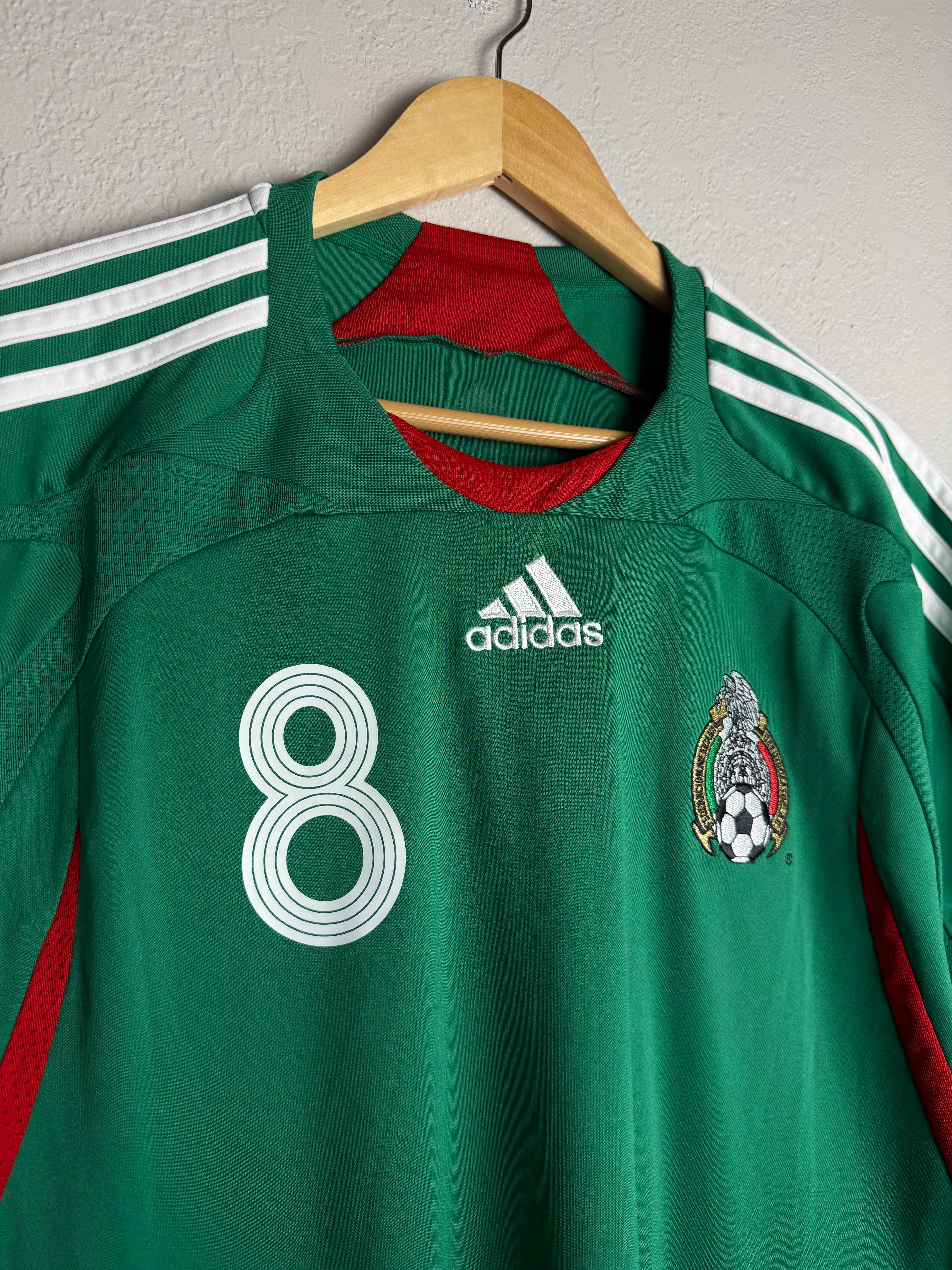 Mexico National Team 2006/07 Home Jersey #8 Pardo