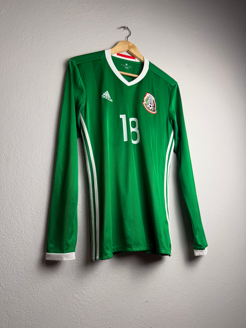 Mexico National Team 2016/17 Home Jersey #18 Guardado Long Sleeve