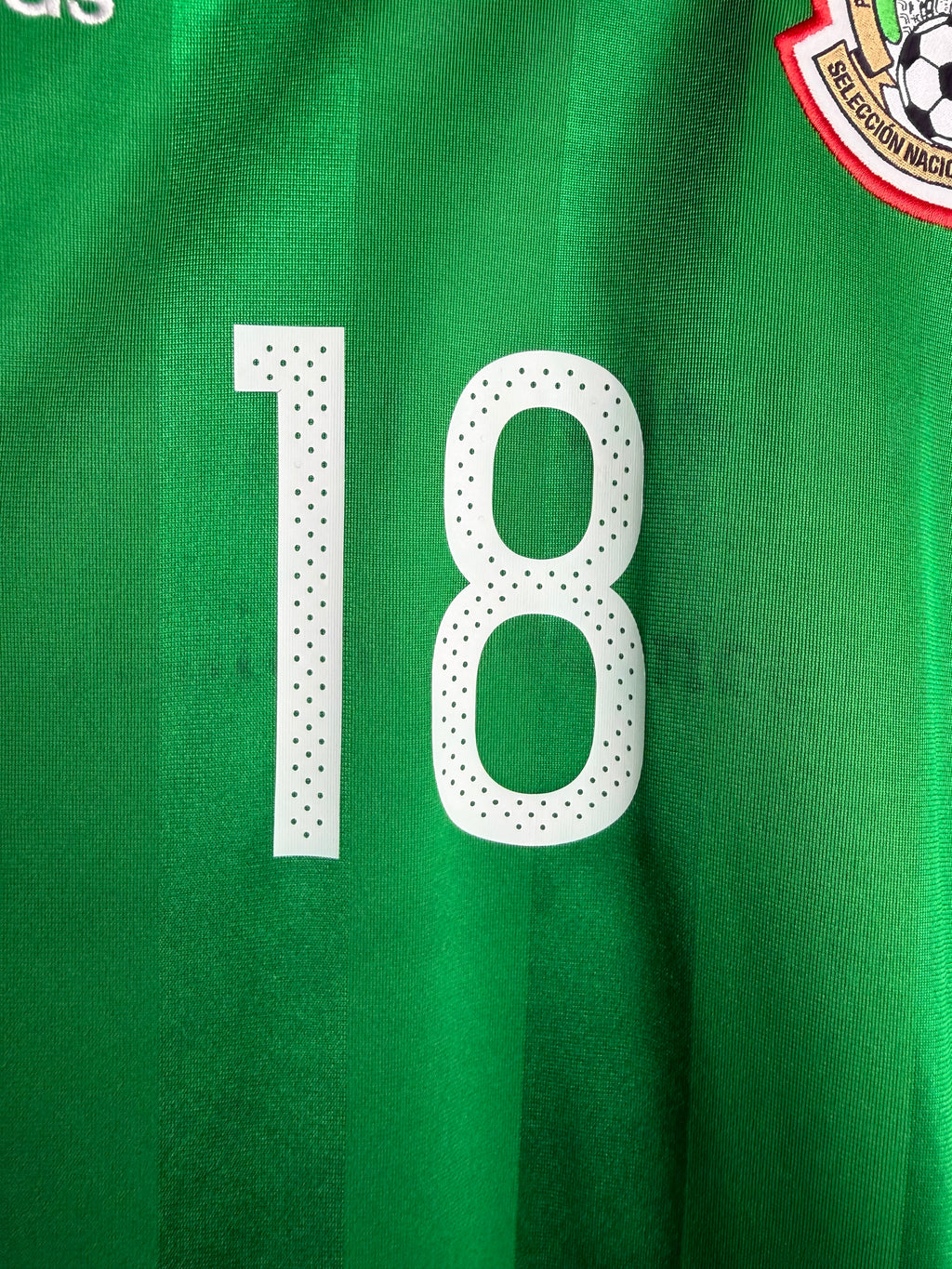Mexico National Team 2016/17 Home Jersey #18 Guardado Long Sleeve