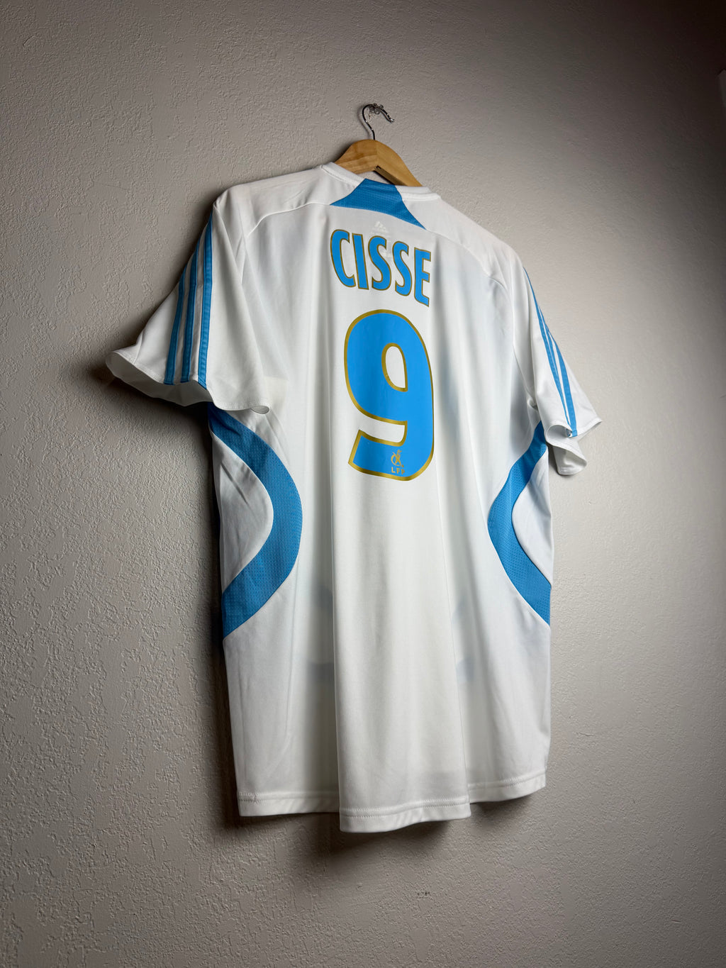 Olympique Marseille 2007/08 Home Jersey #9 Cisse