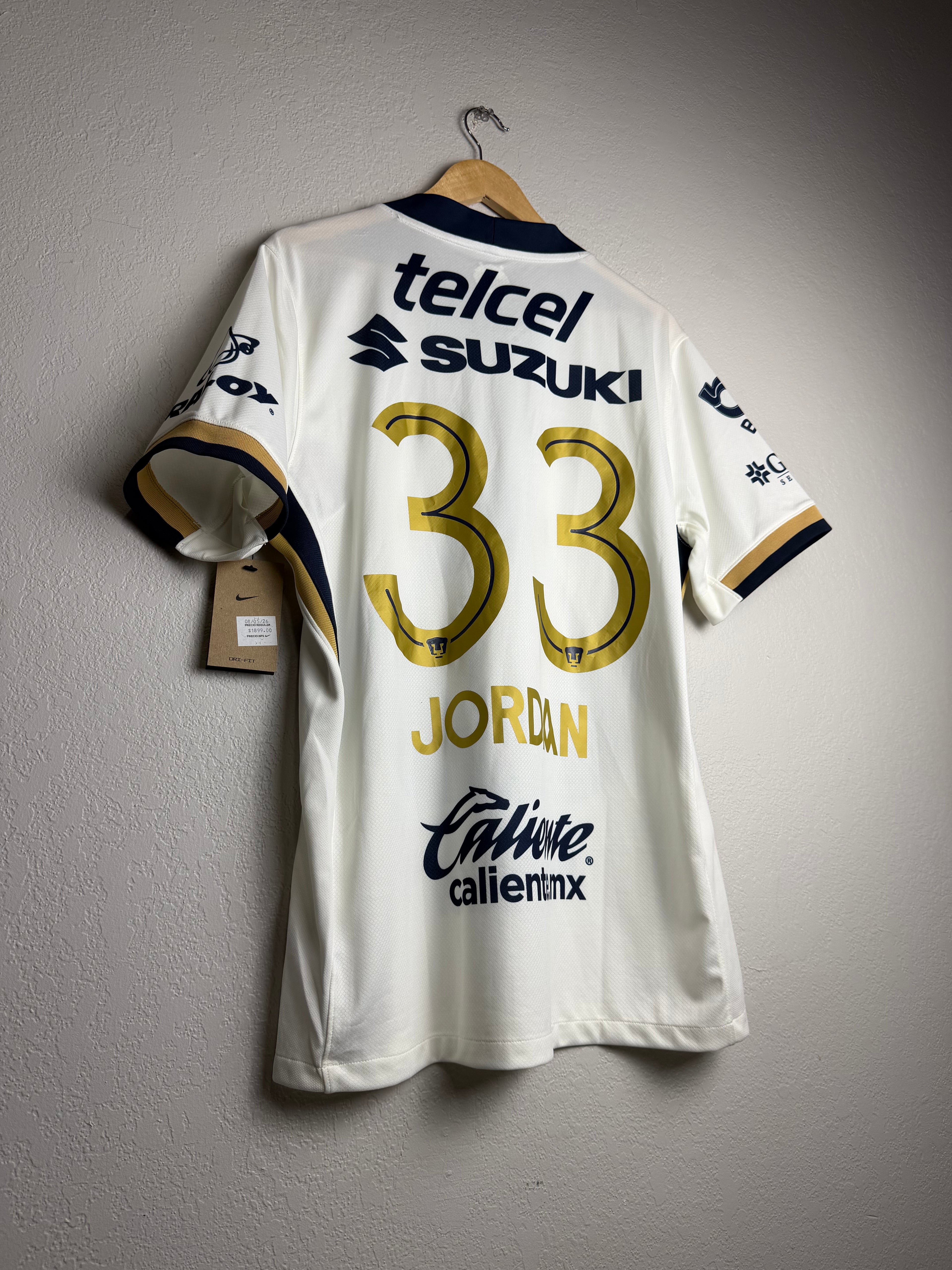 Pumas UNAM 2025/26 Away Jersey #33 Jordan