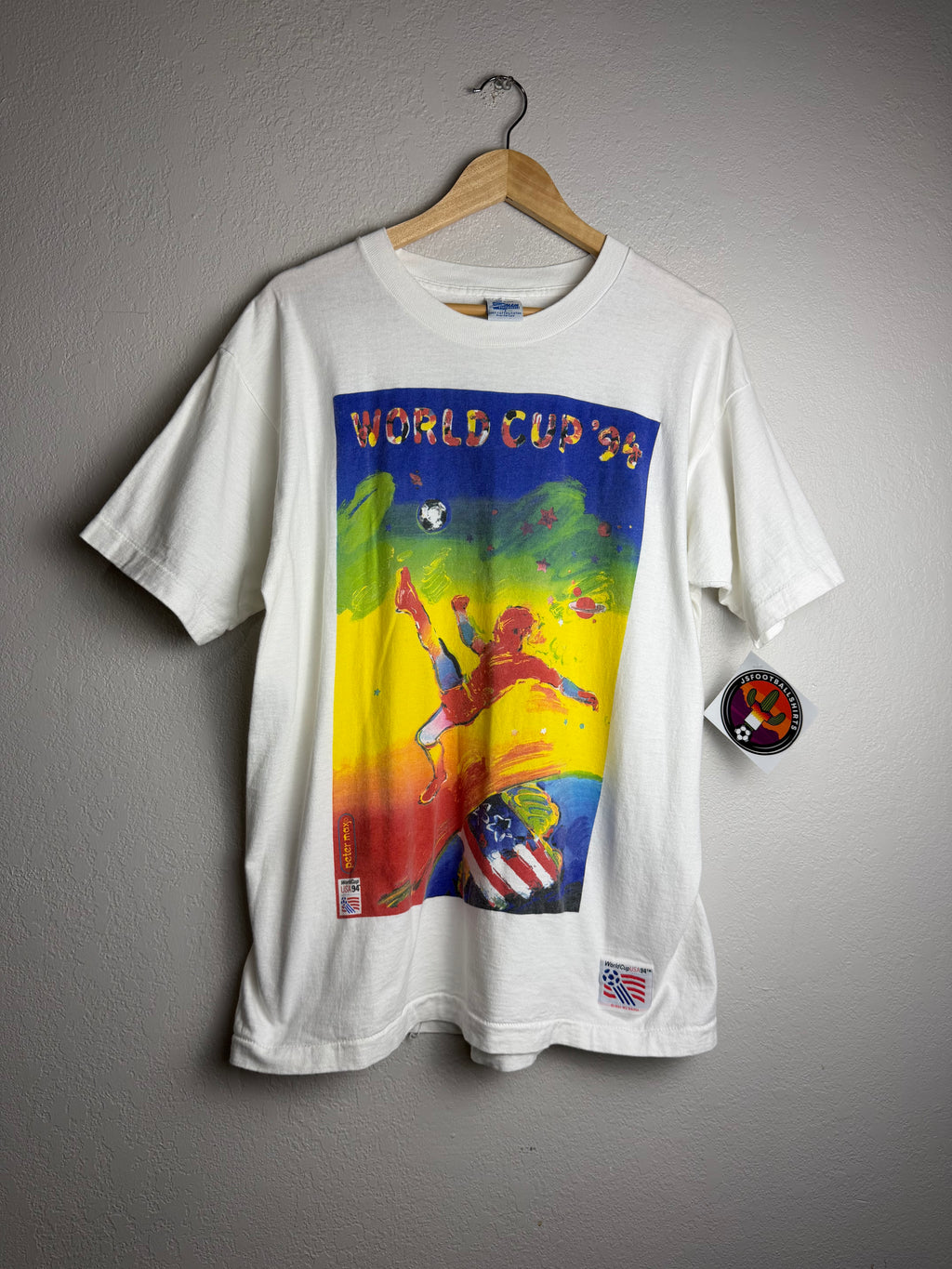 Vintage 1994 World Cup Tee Peter Max print
