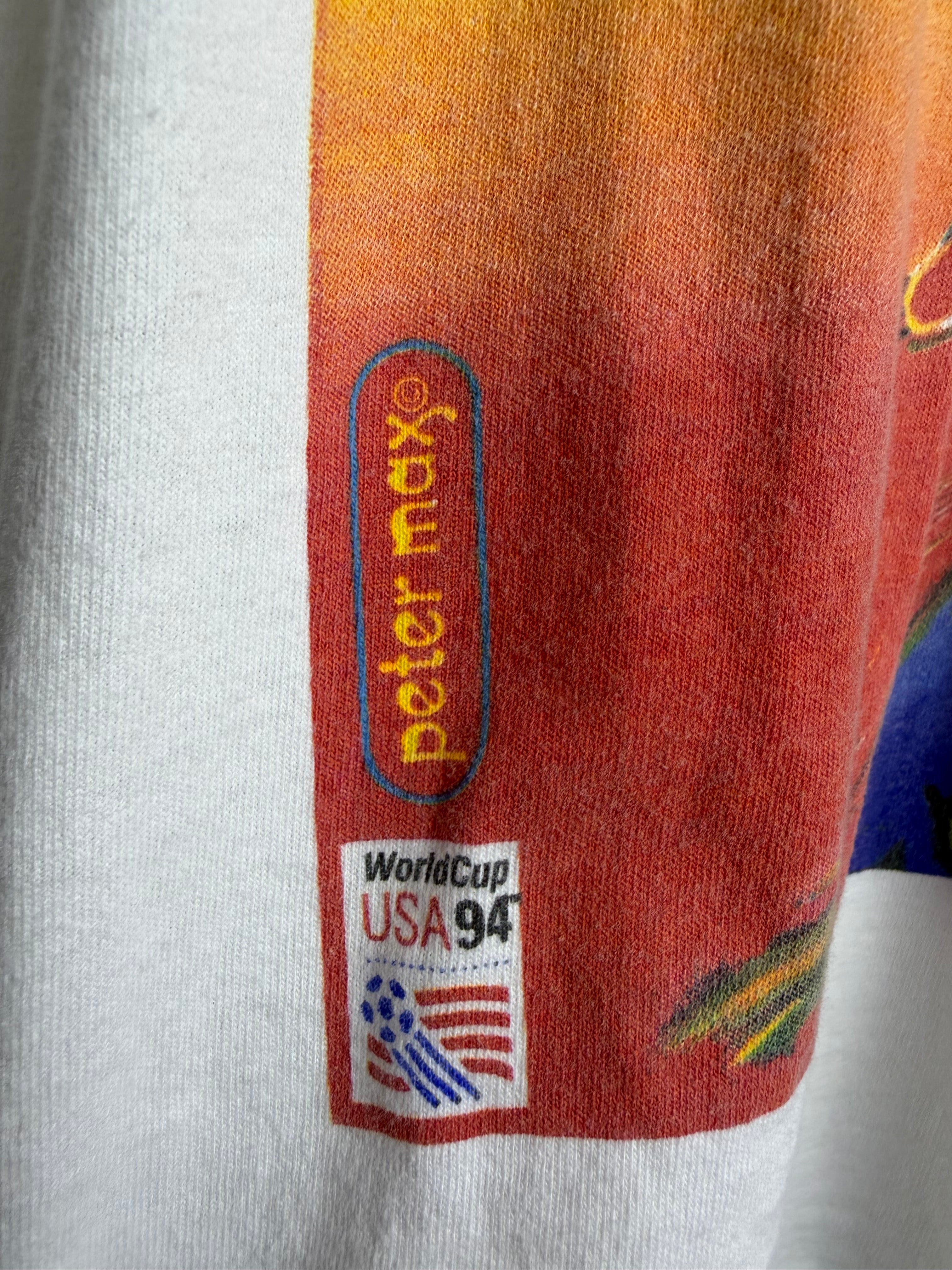 Vintage 1994 World Cup Tee Peter Max print
