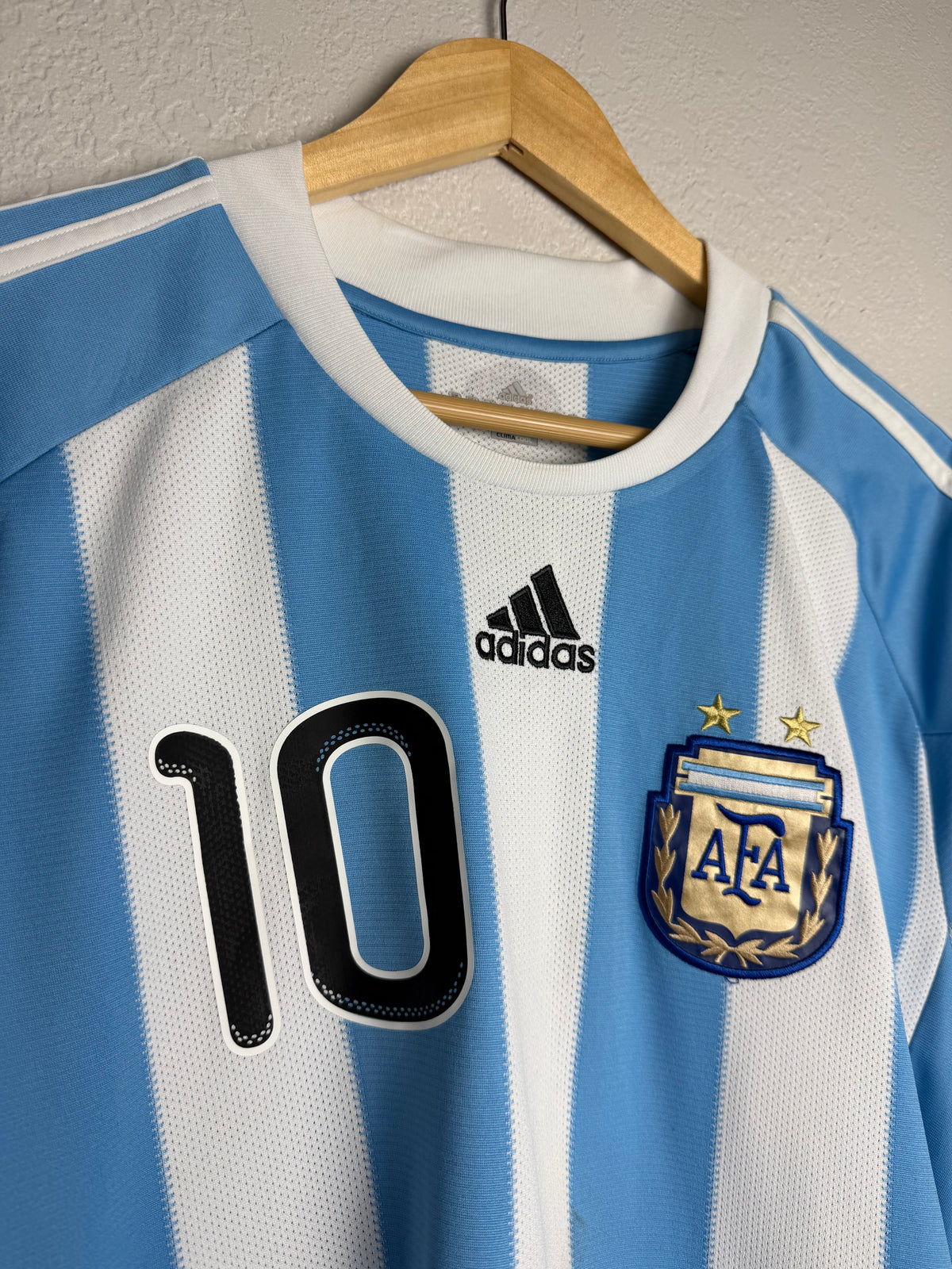 Argentina National Team 2009/10 Home Jersey #10 Messi