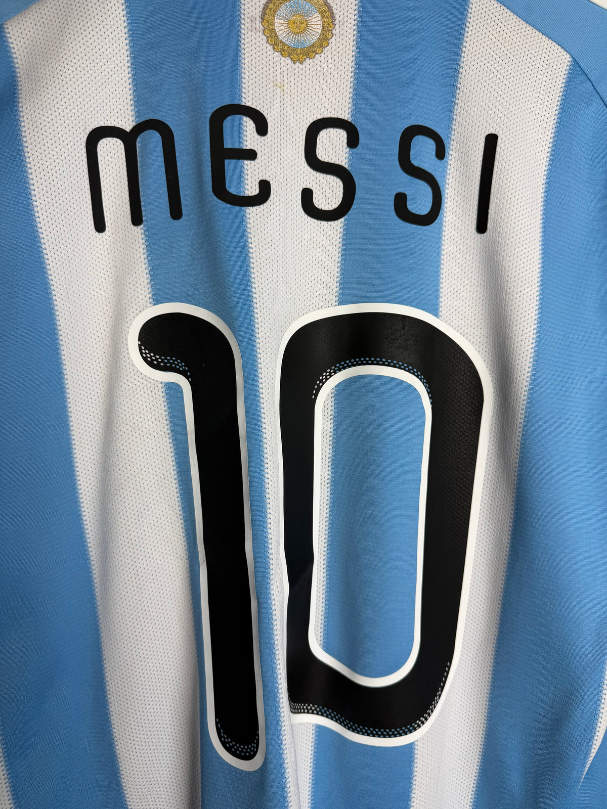 Argentina National Team 2009/10 Home Jersey #10 Messi
