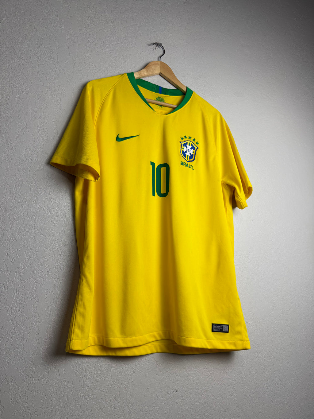 Brazil National Team 2018/19 Home Jersey #10 Neymar Jr.