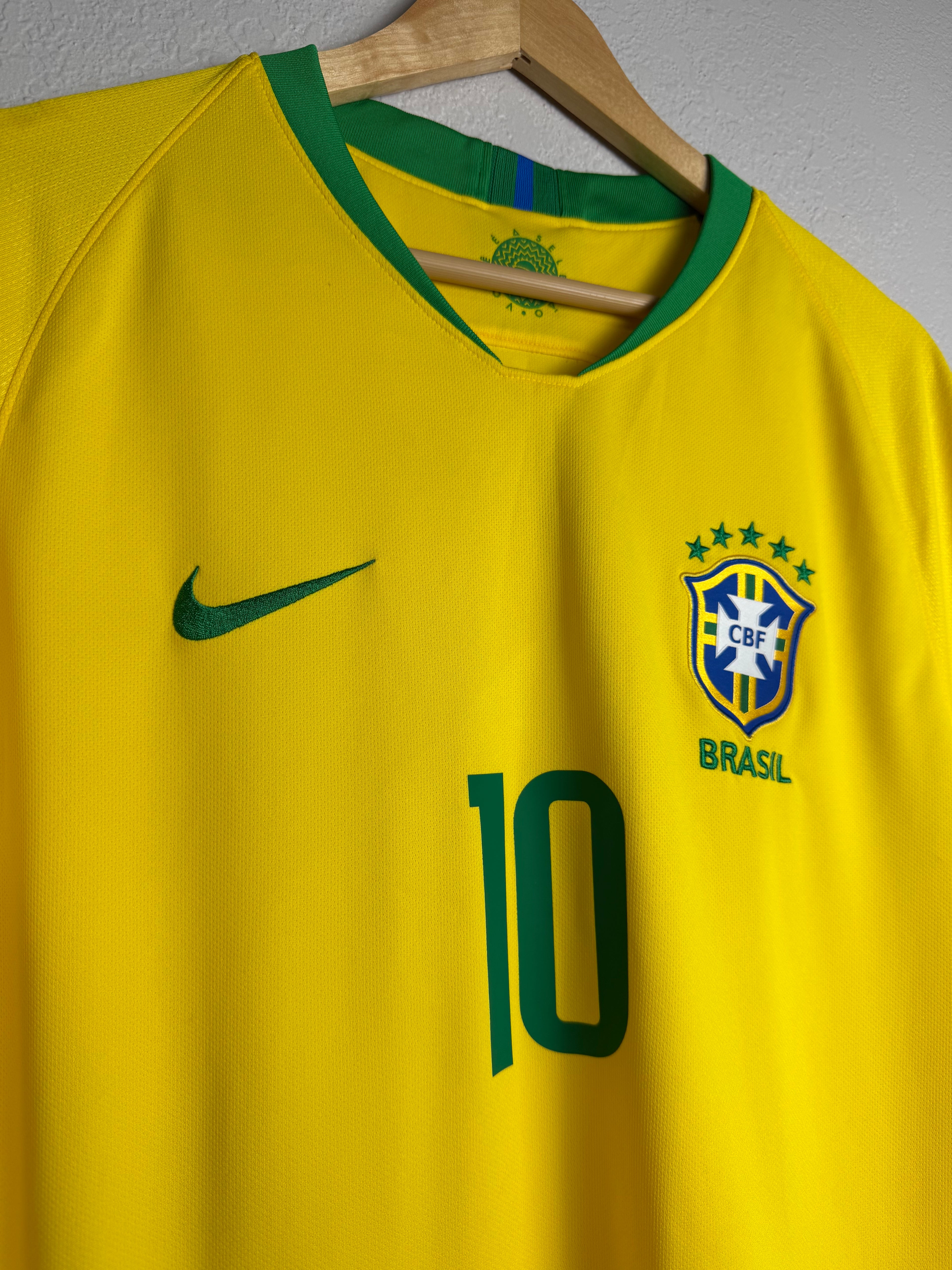 Brazil National Team 2018/19 Home Jersey #10 Neymar Jr.