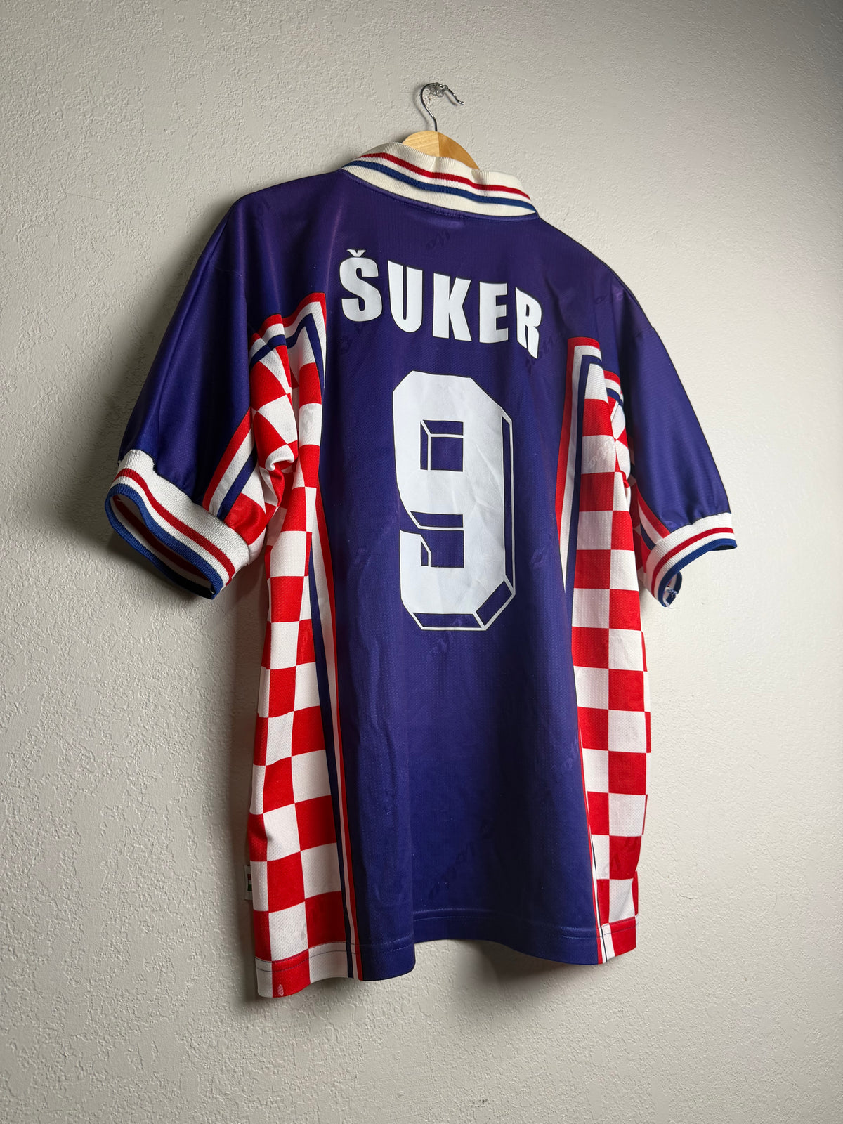 Croatia National Team 1998 World Cup Away Jersey #9 Suker