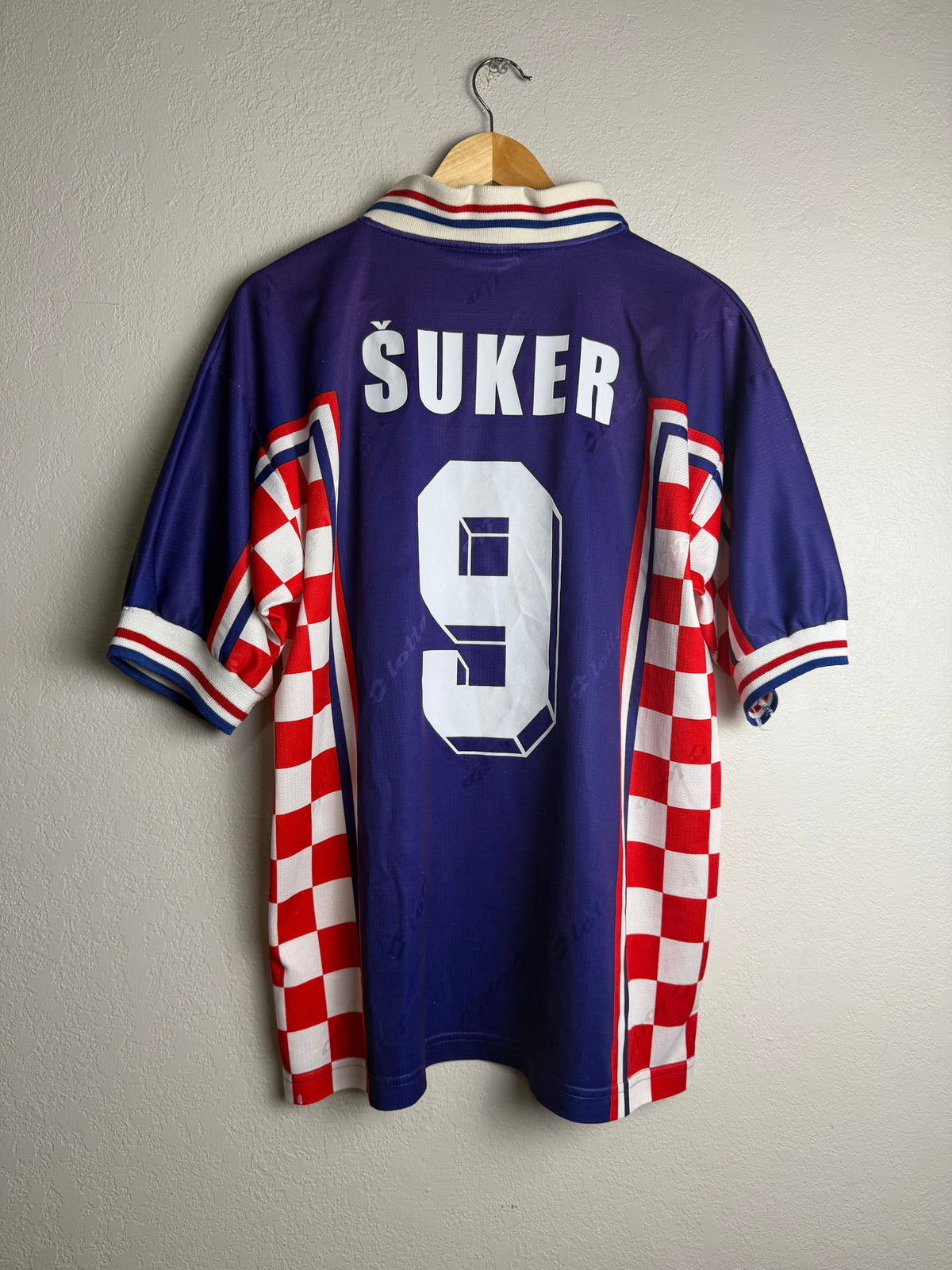 Croatia National Team 1998 World Cup Away Jersey #9 Suker