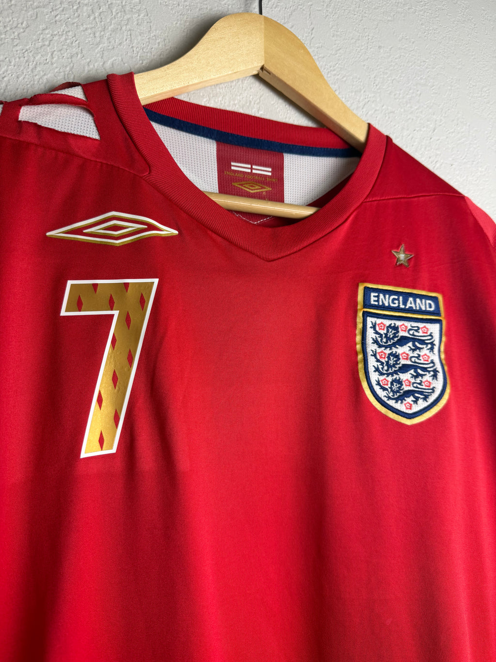 England National Team 2007/08 Away Jersey #7 Beckham
