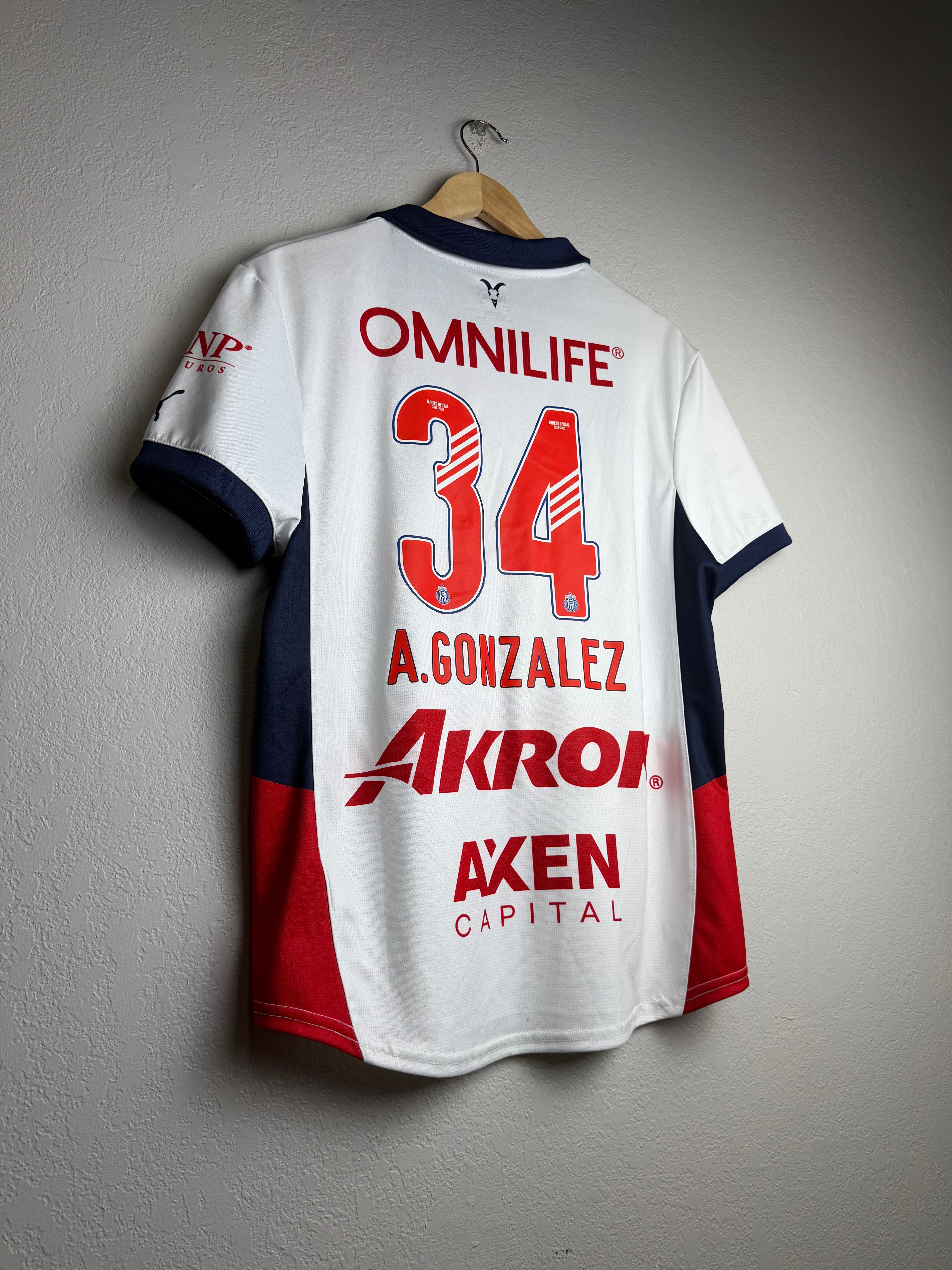 CD Guadalajara 2024/25 Away Jersey #34 Gonzalez
