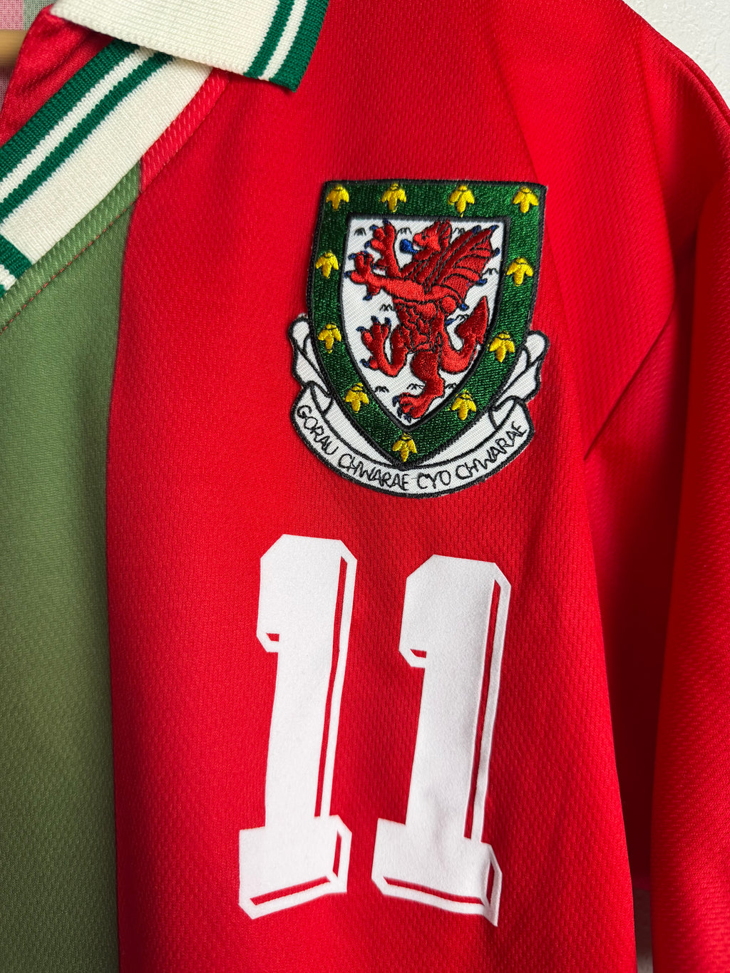 Wales National Team 1995/96 Home Jersey #11 Giggs