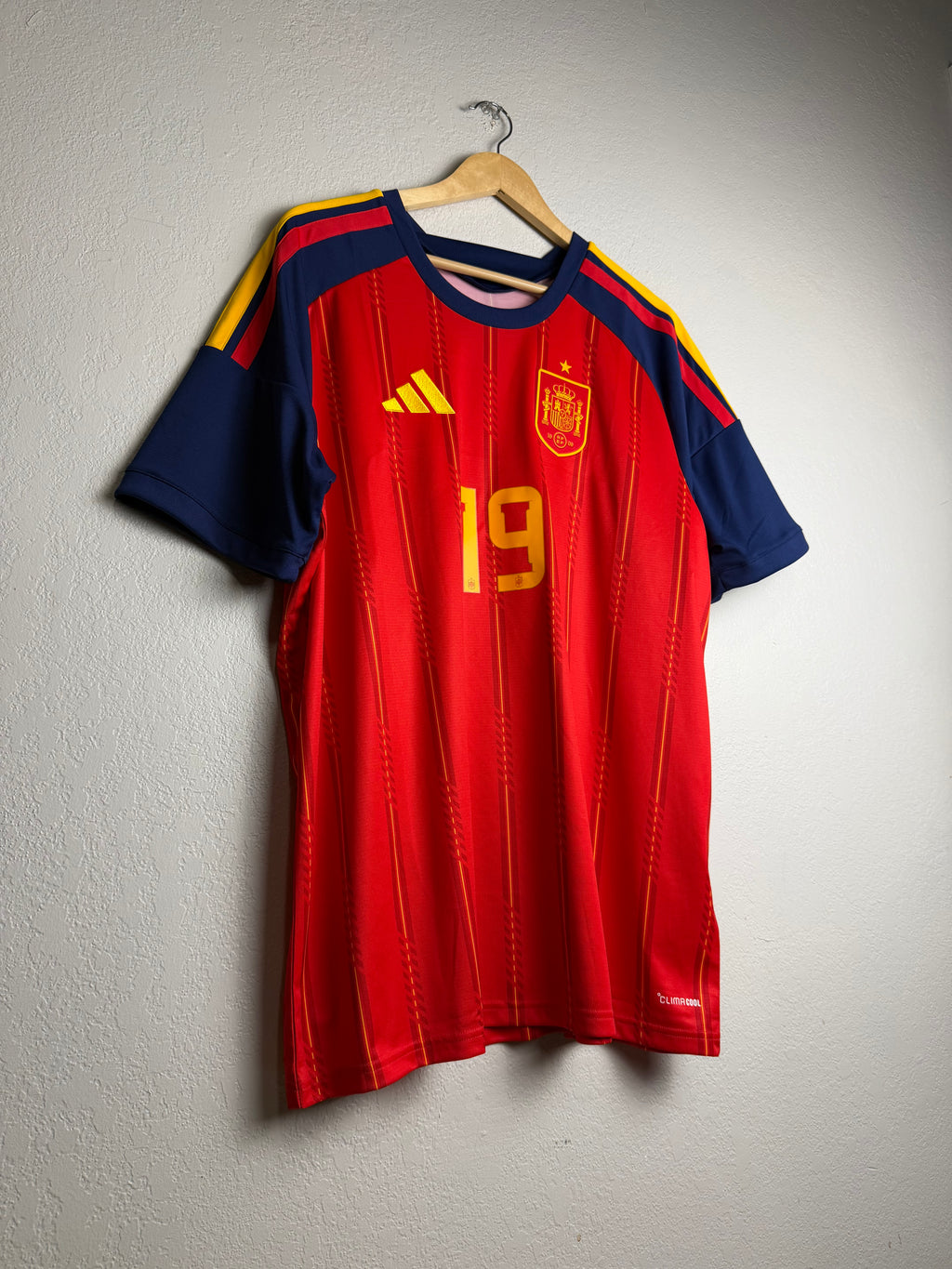 Spain National Team 2026 Home Jersey #19 Lamine Yamal
