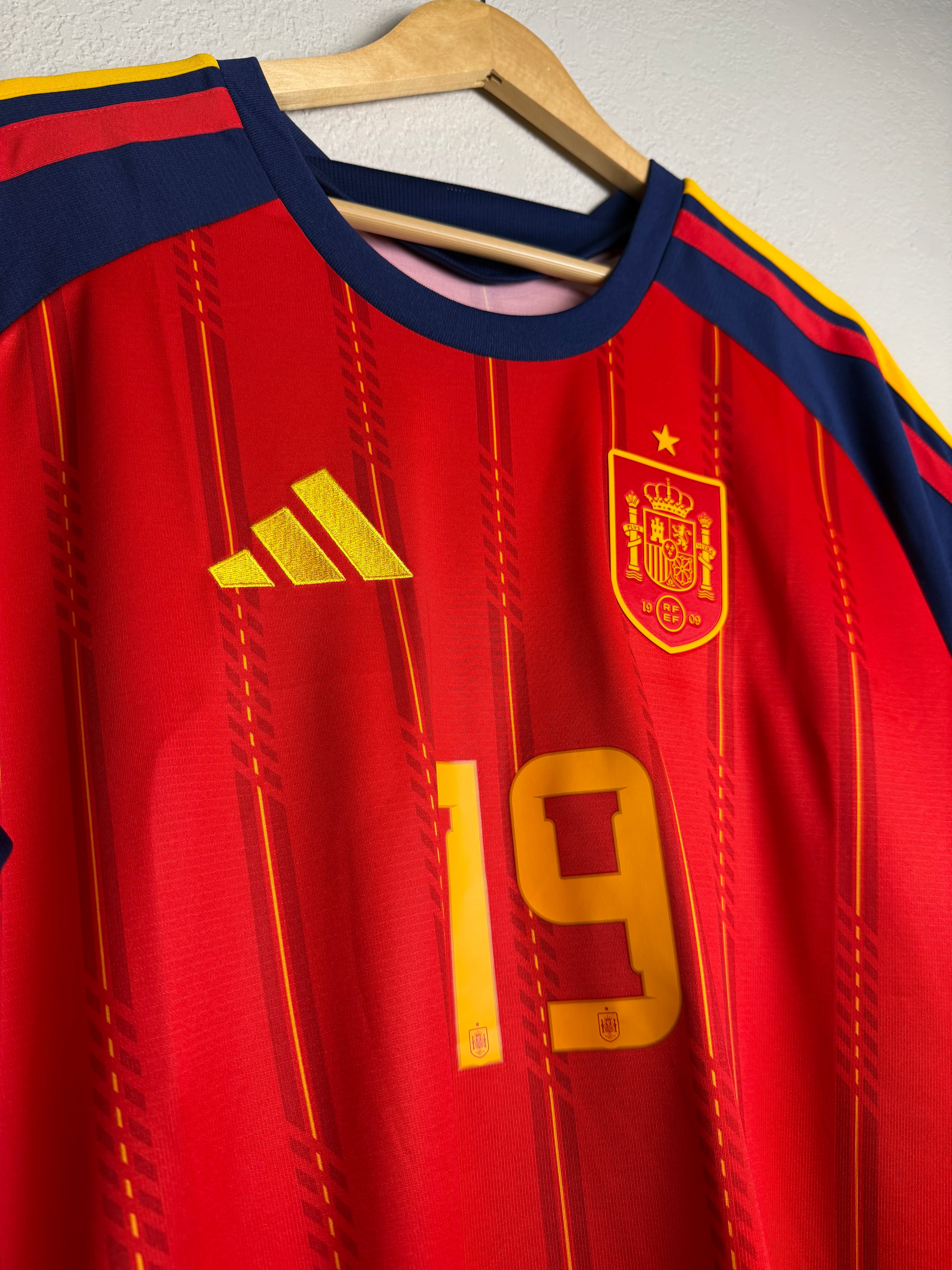 Spain National Team 2026 Home Jersey #19 Lamine Yamal
