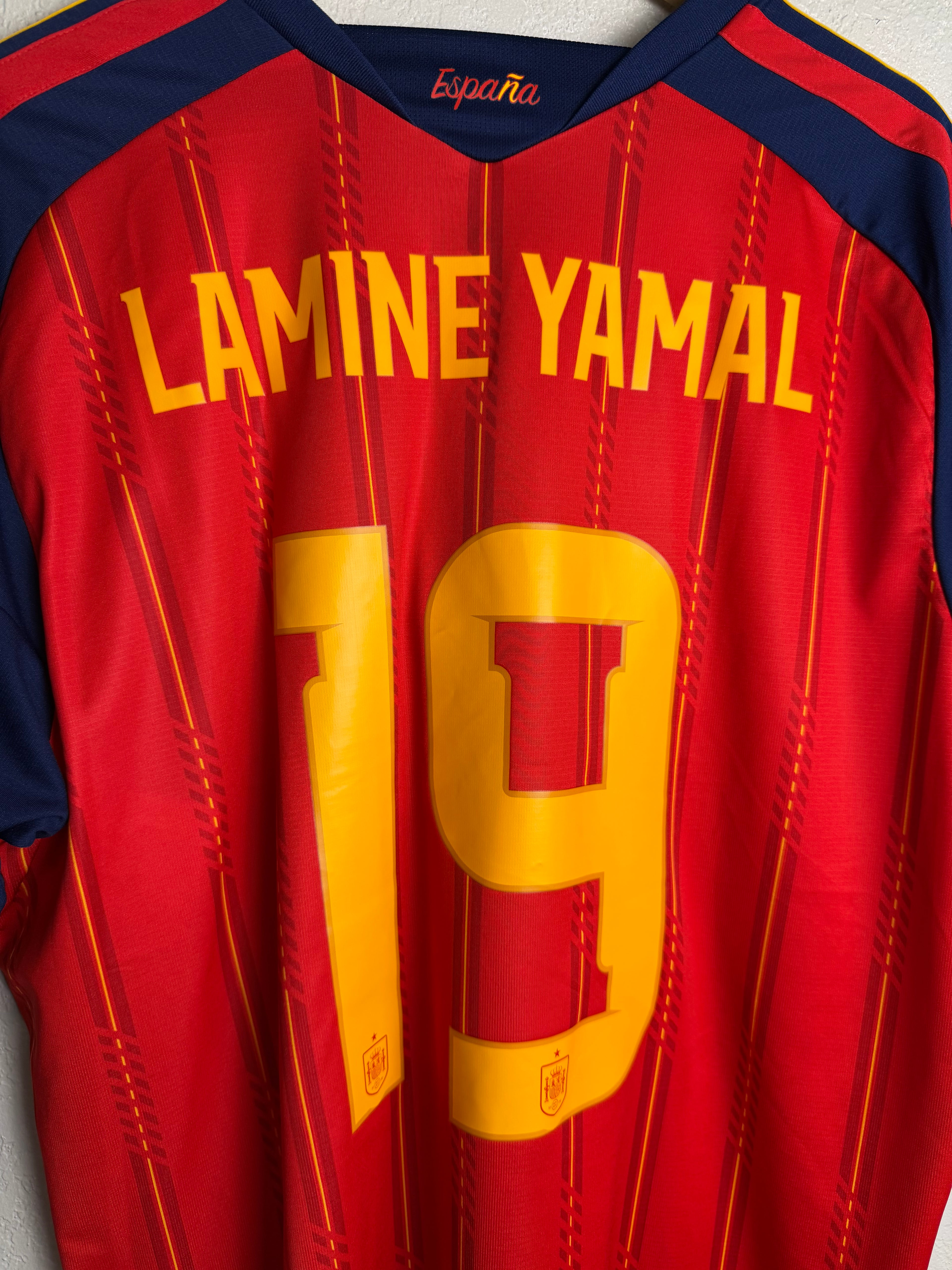 Spain National Team 2026 Home Jersey #19 Lamine Yamal