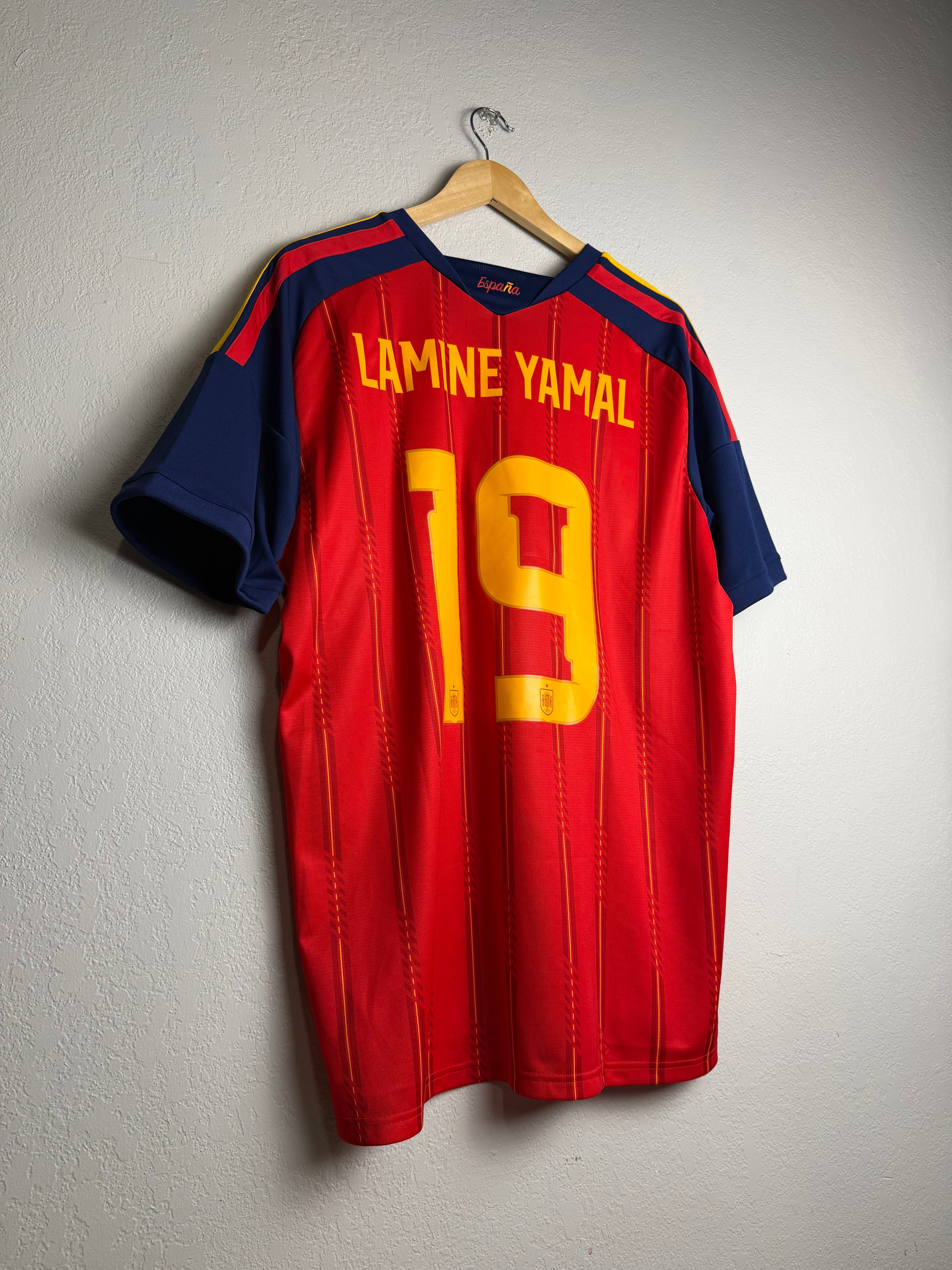 Spain National Team 2026 Home Jersey #19 Lamine Yamal