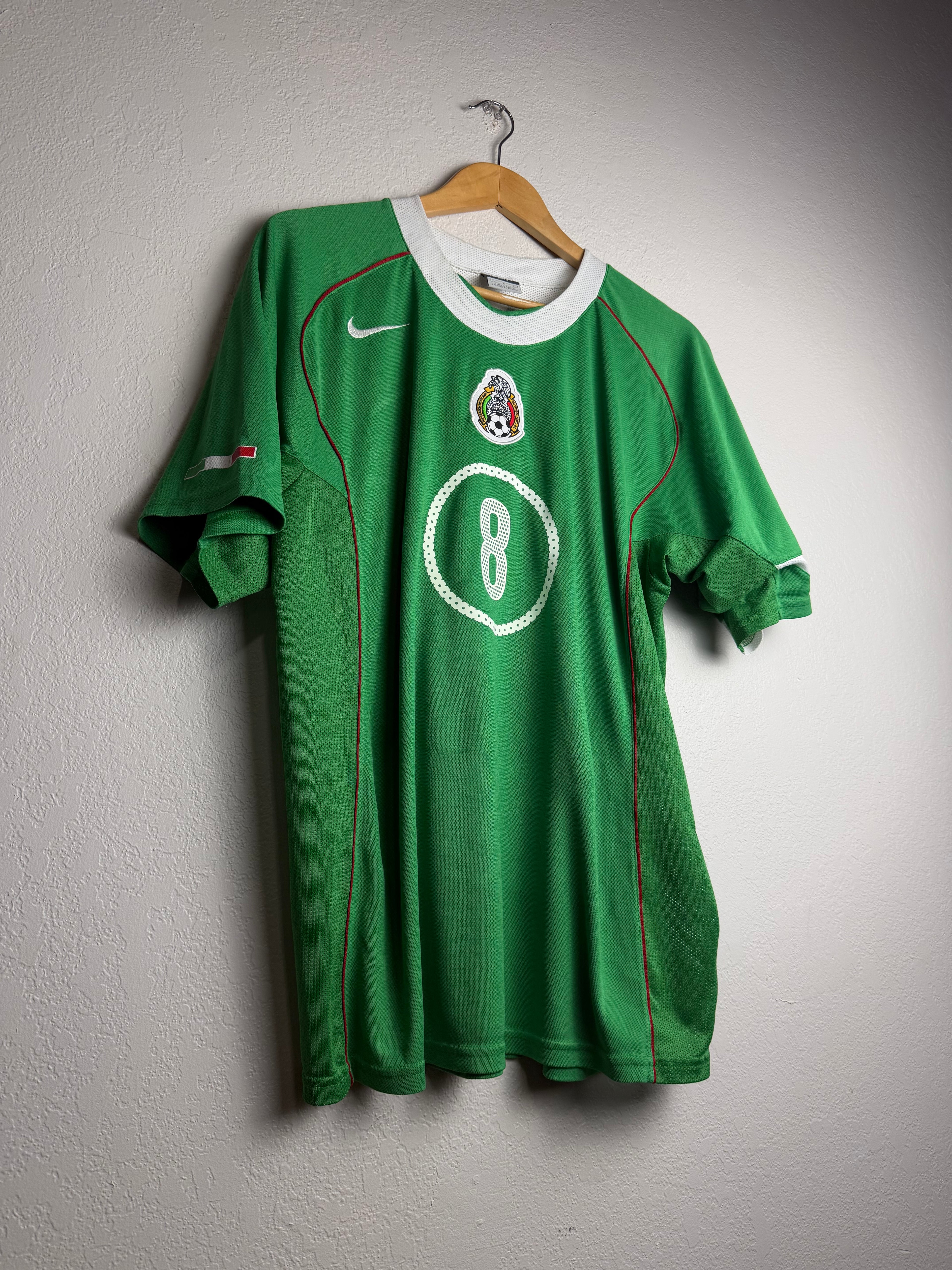 Mexico National Team 2004/05 Home Jersey #8 Pardo