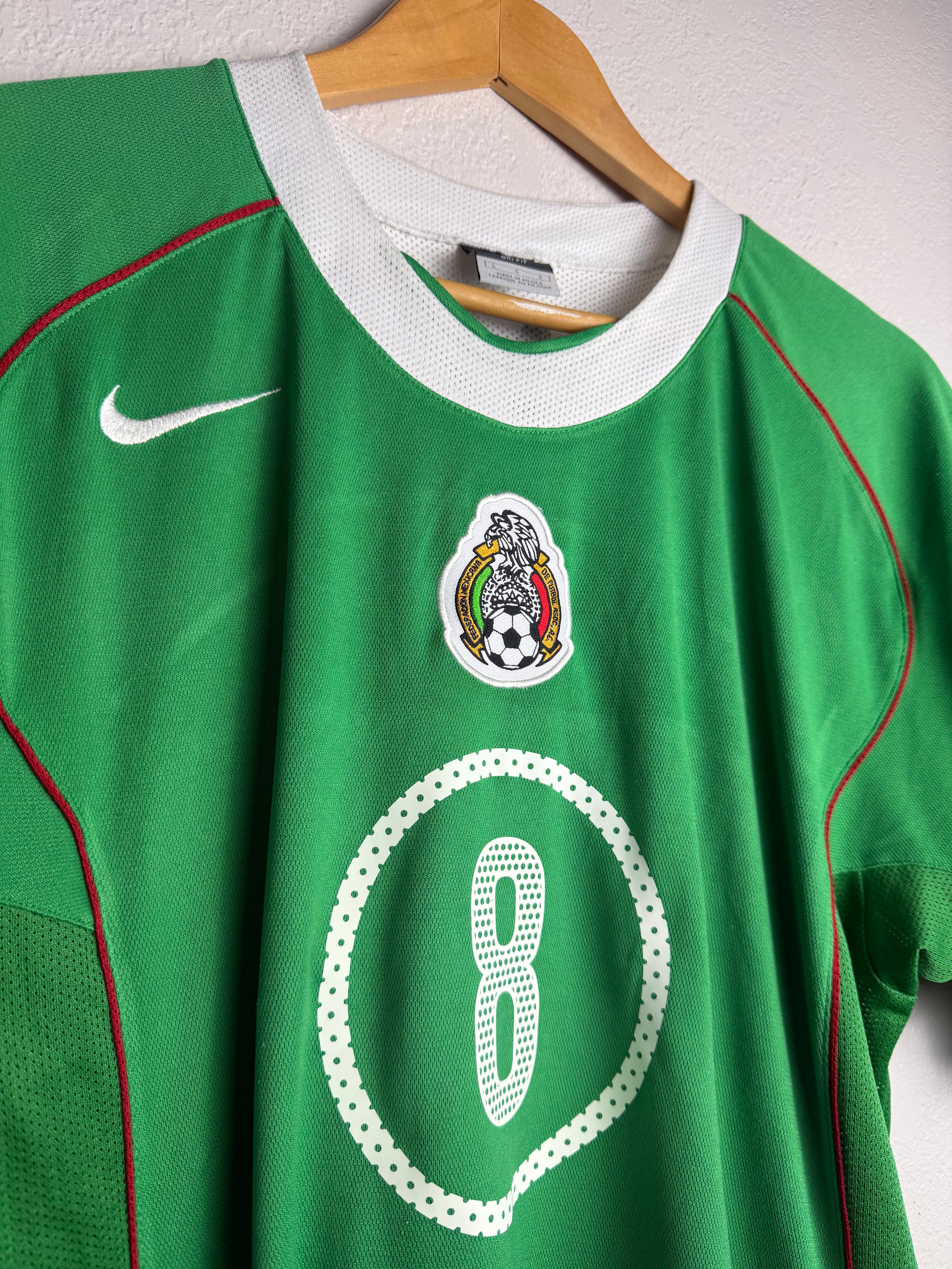 Mexico National Team 2004/05 Home Jersey #8 Pardo