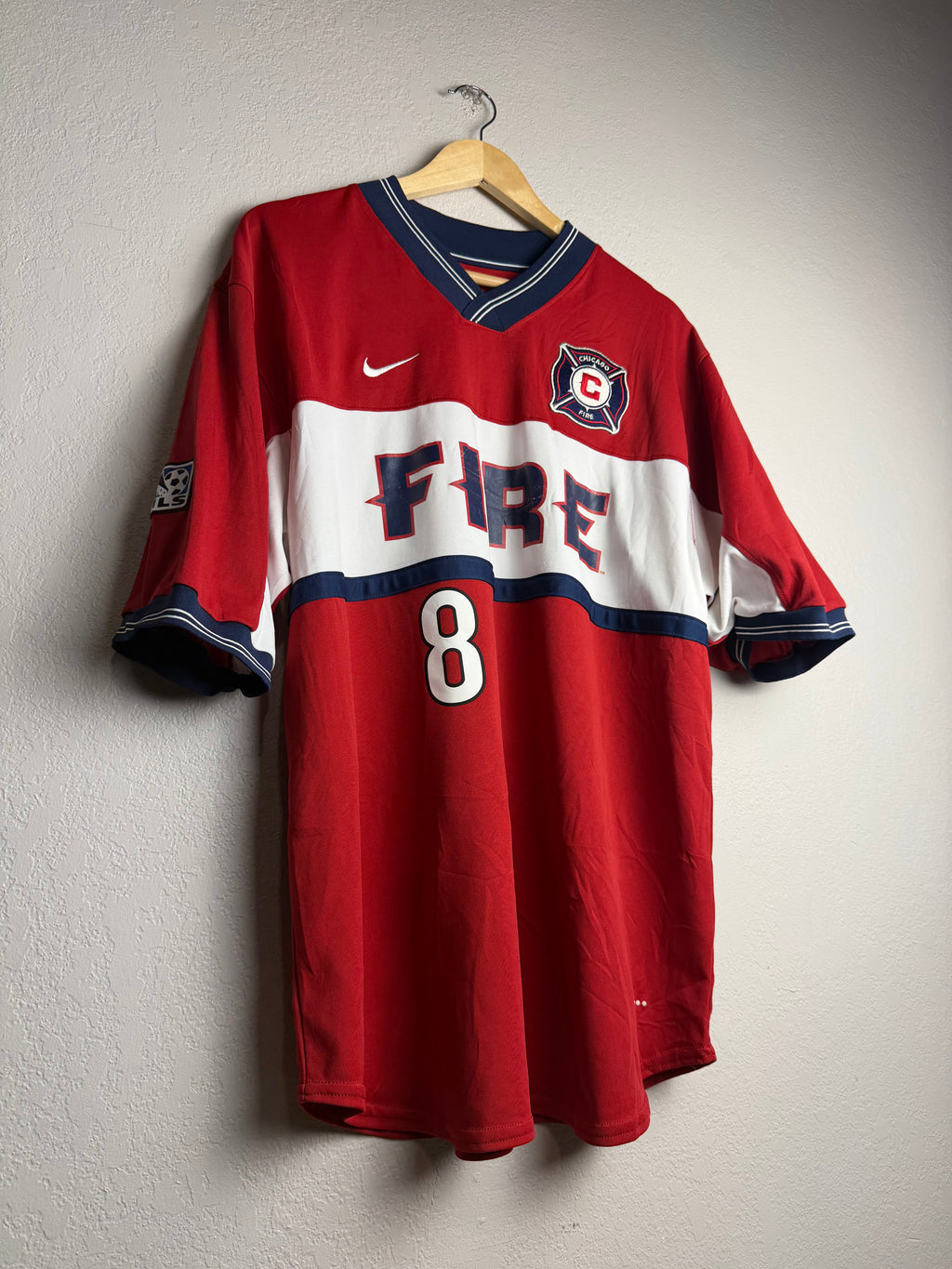 Chicago Fire 2000/02 Home Jersey #8 Stoichkov