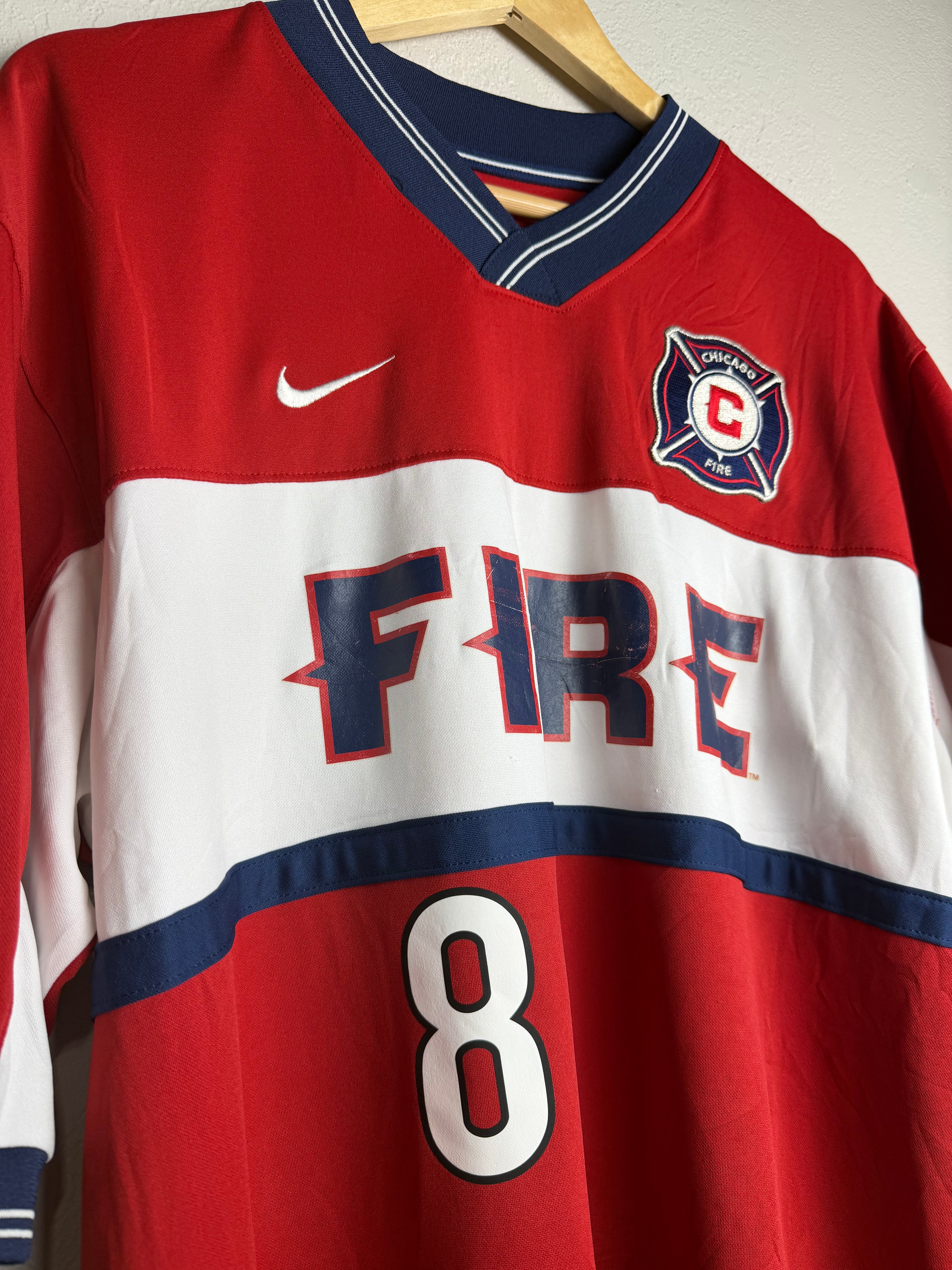 Chicago Fire 2000/02 Home Jersey #8 Stoichkov