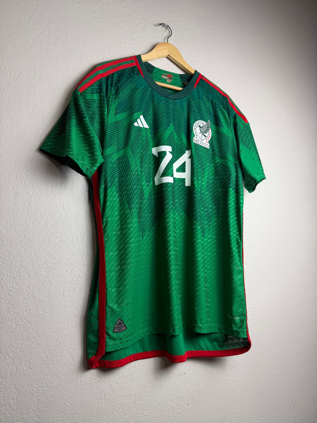Mexico National Team 2022/23 Home Jersey #24 Chavez Player Version