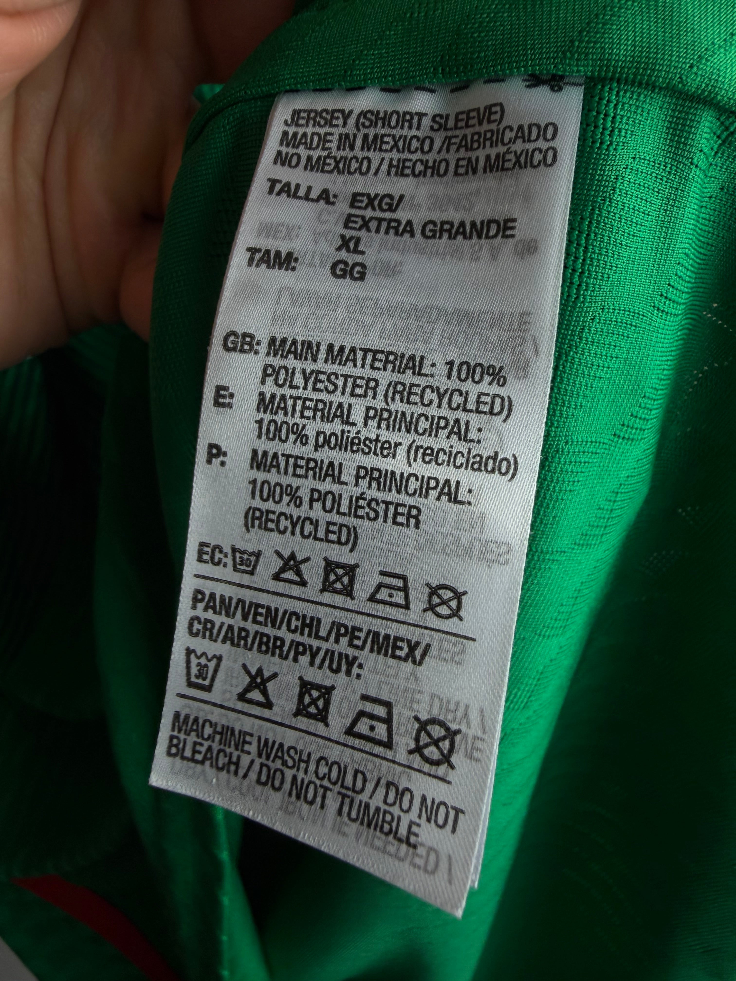 Mexico National Team 2022/23 Home Jersey #24 Chavez Player Version