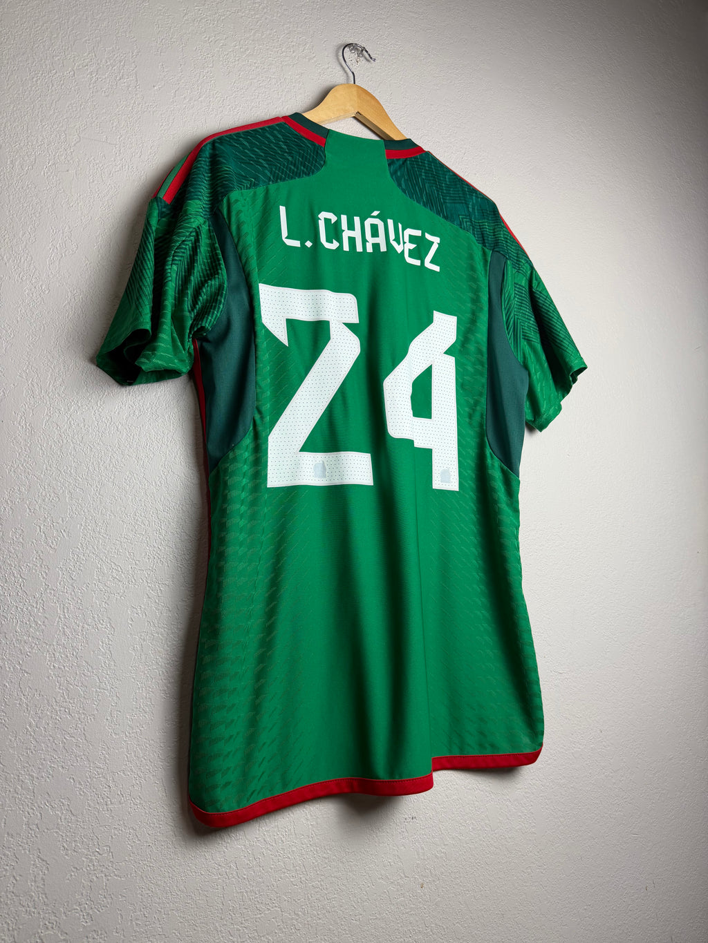 Mexico National Team 2022/23 Home Jersey #24 Chavez Player Version